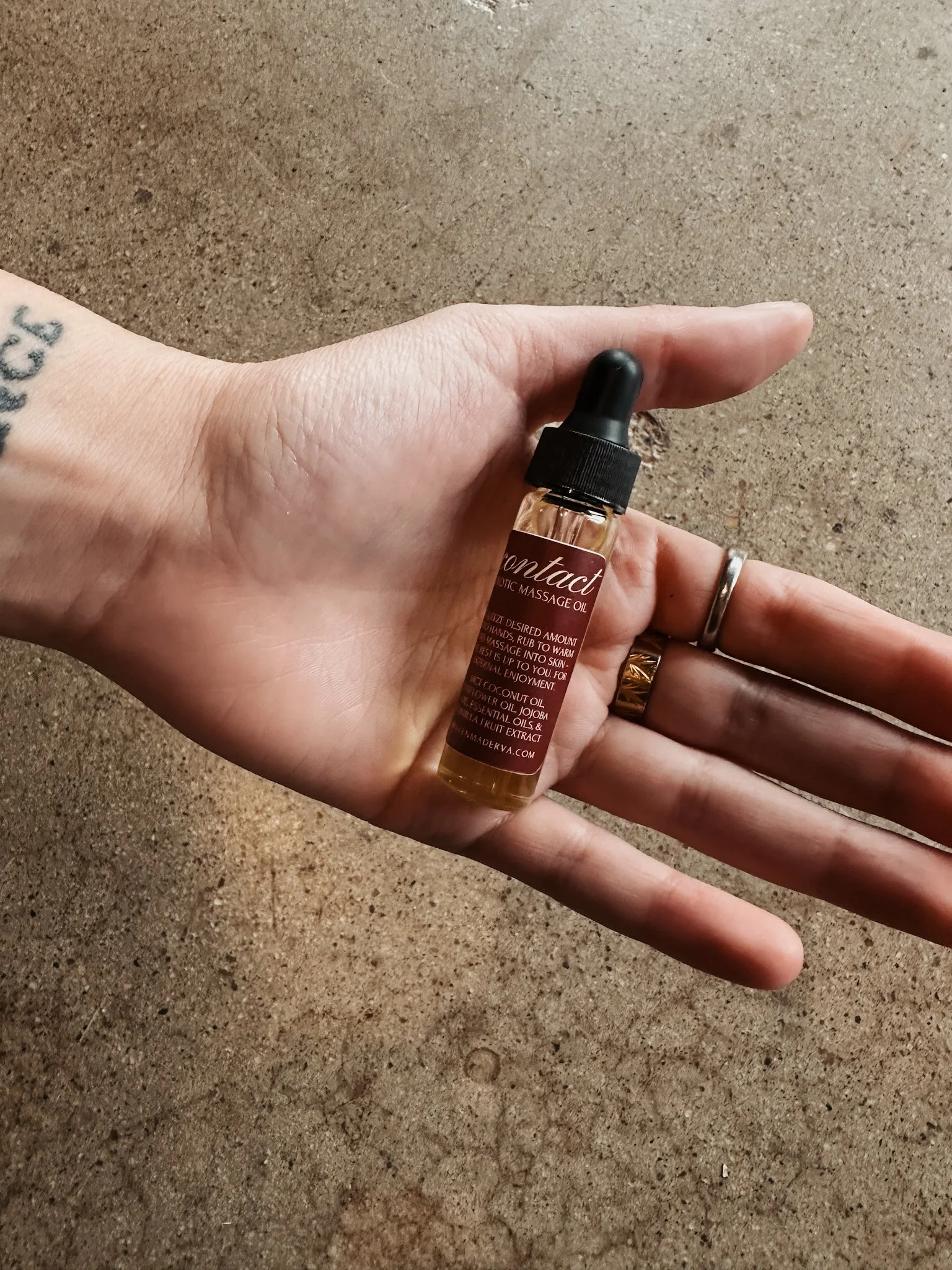 travel size sensual massage oil