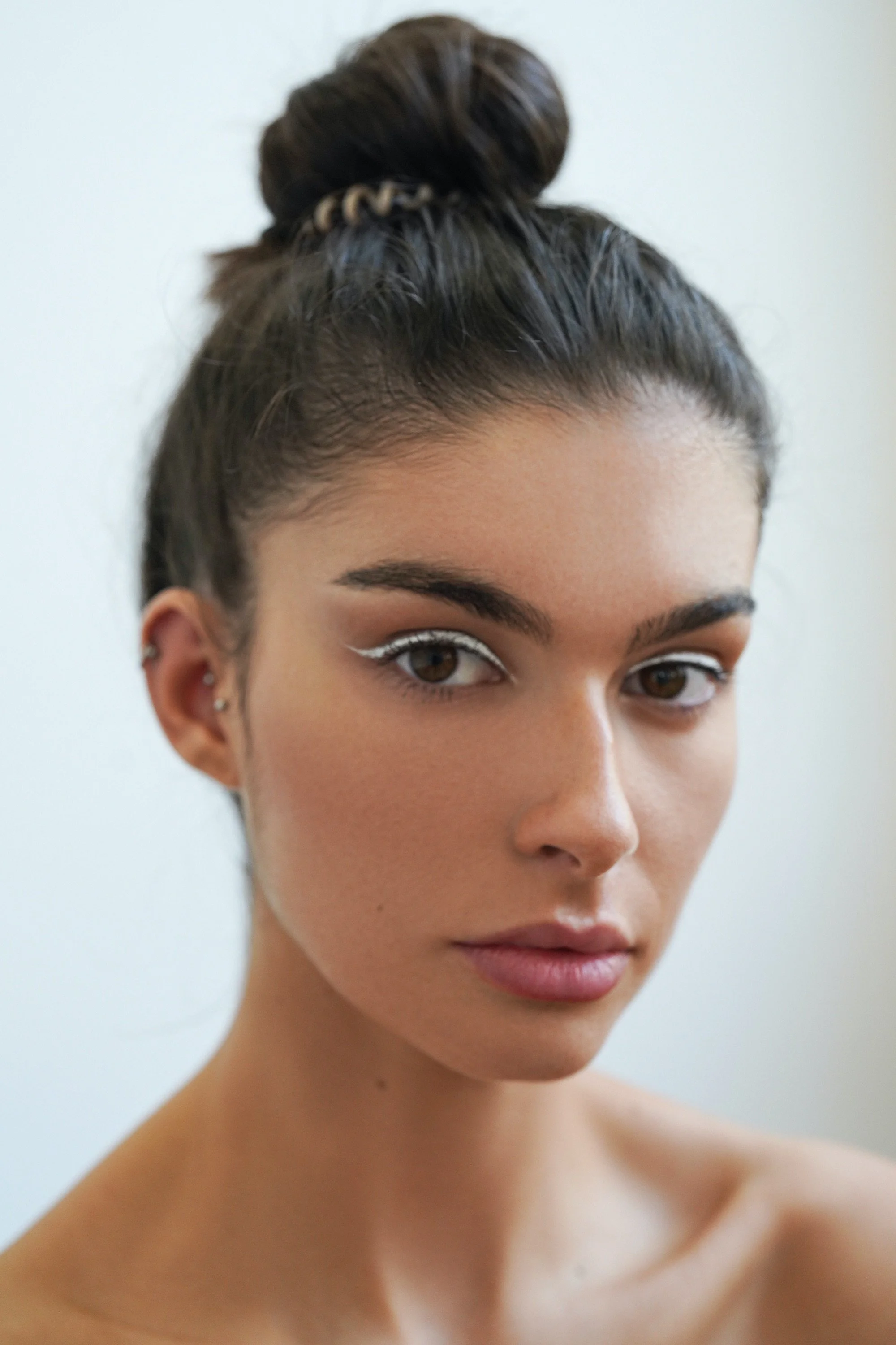 Editorial fashion portrait photographed by Ieva Umbrasaite in London