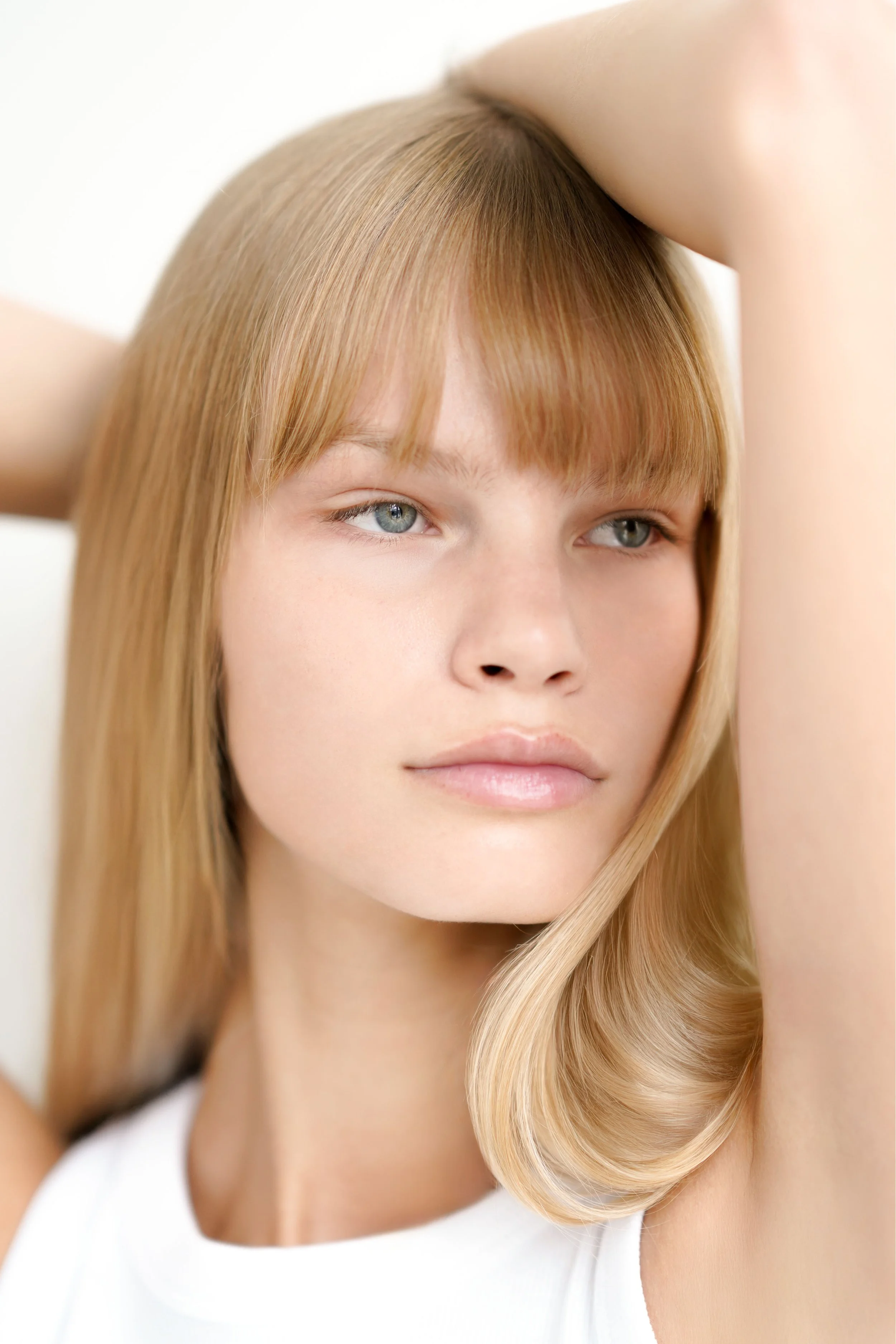 Editorial fashion portrait photographed by Ieva Umbrasaite in London