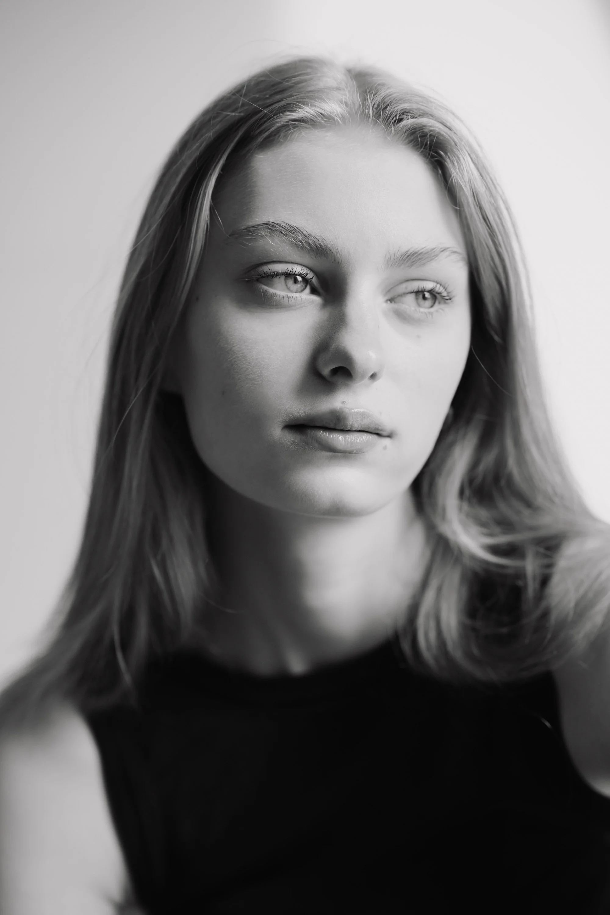 Editorial fashion portrait photographed by Ieva Umbrasaite in London