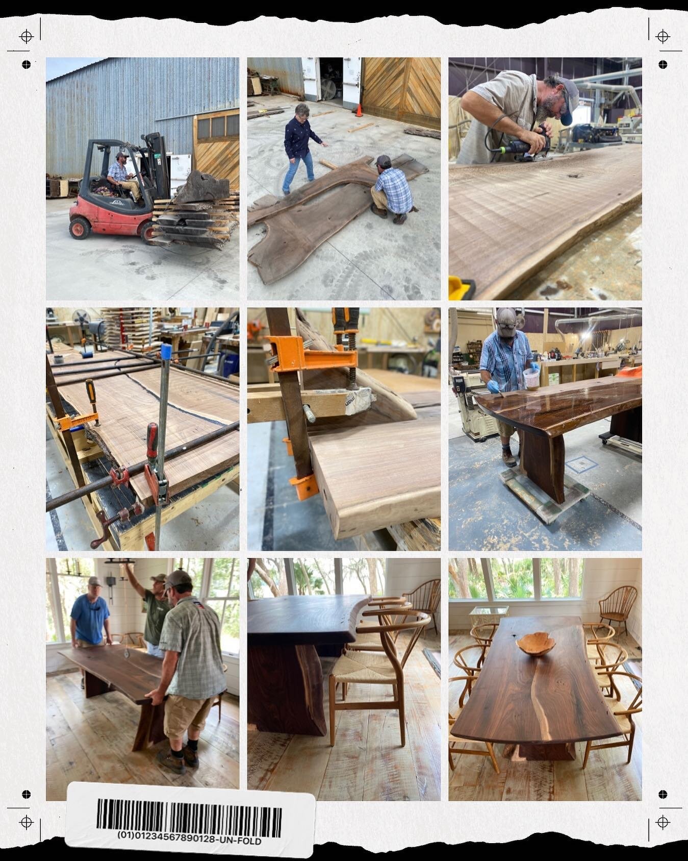 Let us take you on a furniture making journey! 

The story behind the making of this piece is quite remarkable. 

The journey began when we were contacted to bring our mobile mill to salvage a Black Walnut that had been damaged during a storm.  The t