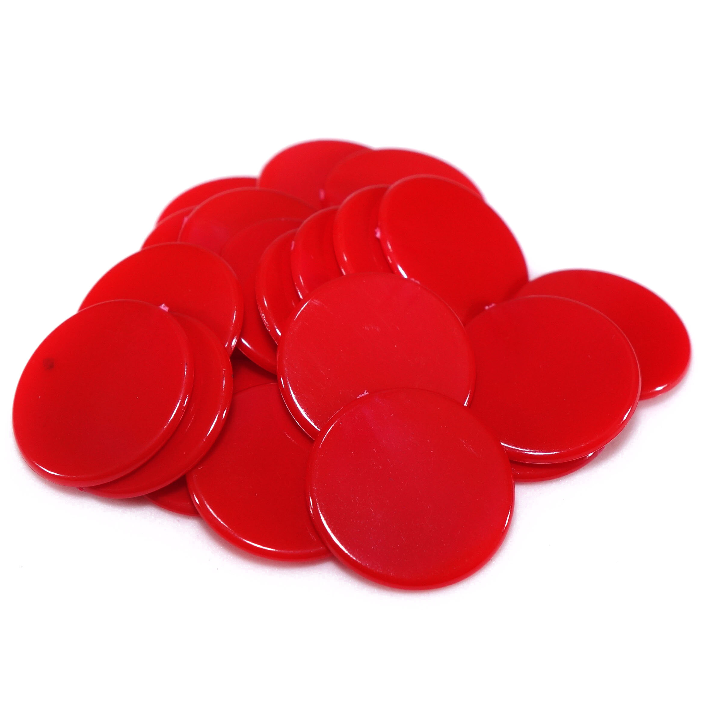 Plastic Counters New Pack of 50 x 22mm Red 