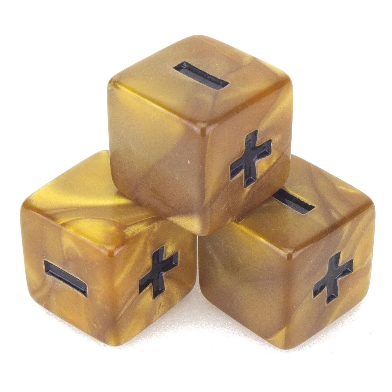 Fudge Dice (Fate Dice) Pearl Gold — PaintedLegions