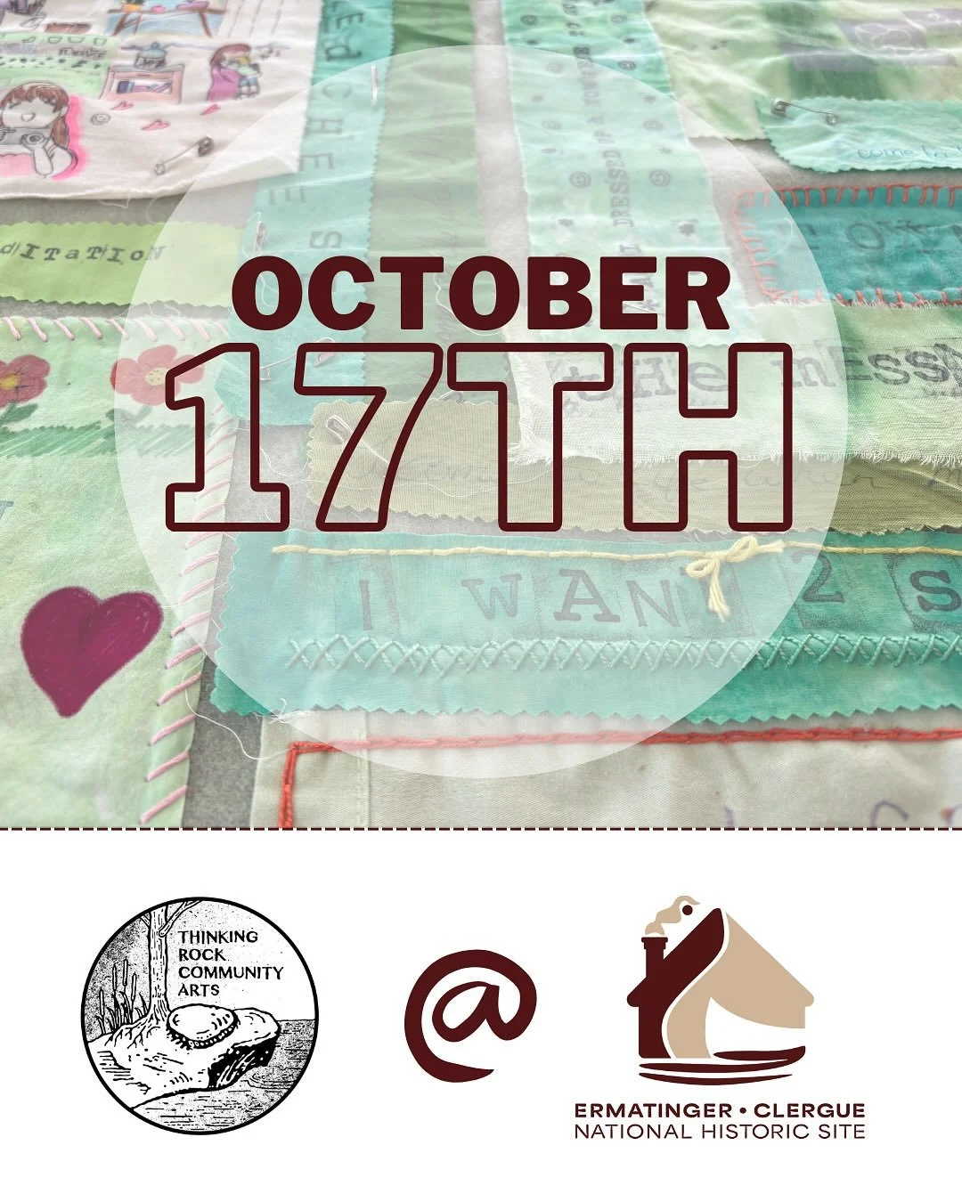 We&rsquo;re excited for programming this Fall at the Ermatinger-Clergue National Historic Site! We&rsquo;ll be back there (800 Bay Street, SSM, ON) on Friday, October 17th from 2pm to 4pm for our next Social Fabric drop-in.
.
We&rsquo;ll be bringing 