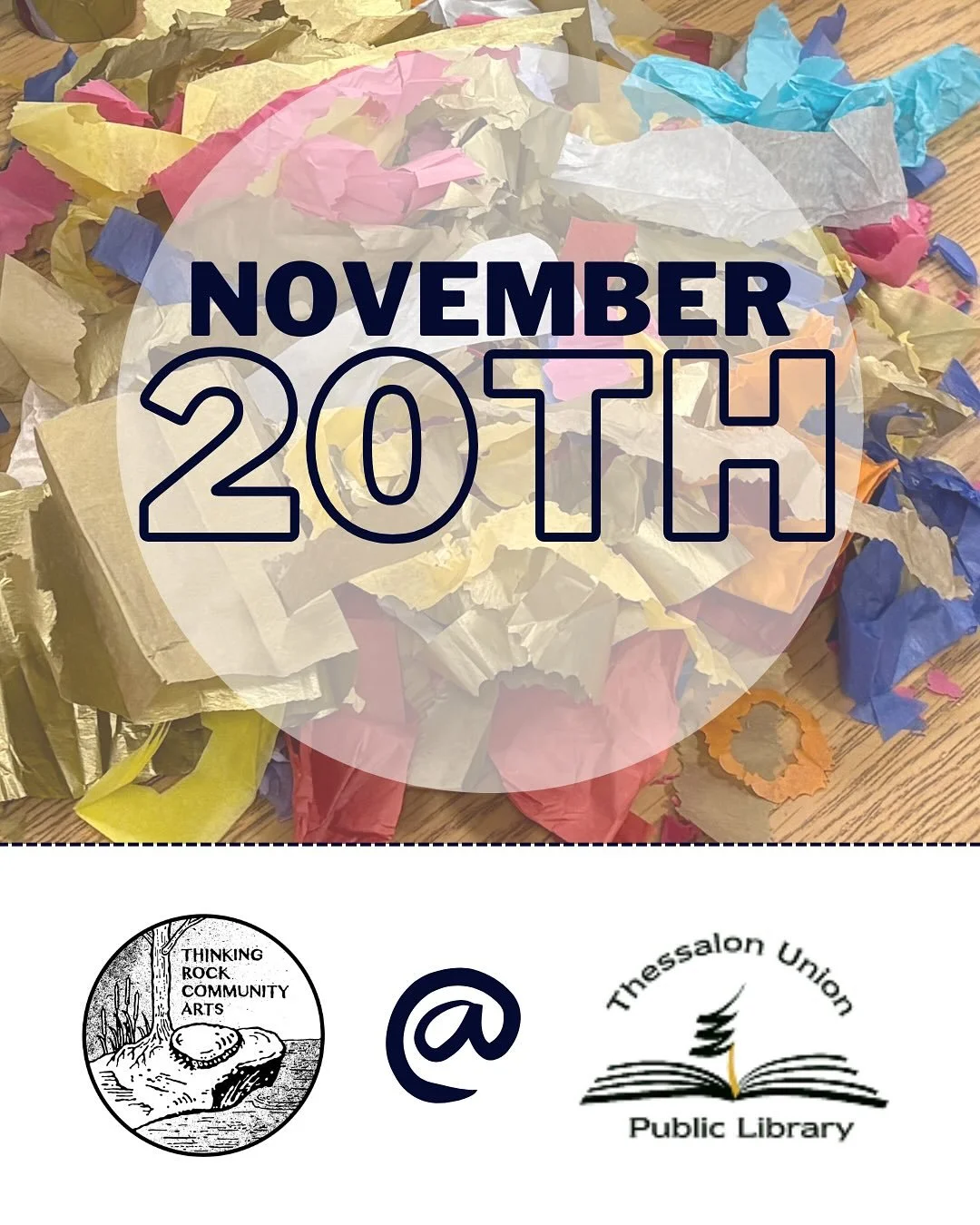 We&rsquo;re excited for our next program at the Thessalon Public Library! We&rsquo;ll be back there (187 Main St., Thessalon) on Thursday, November 20th from 4pm to 6pm for our next Social Fabric drop-in.
.
We&rsquo;ll be bringing some hands-on activ