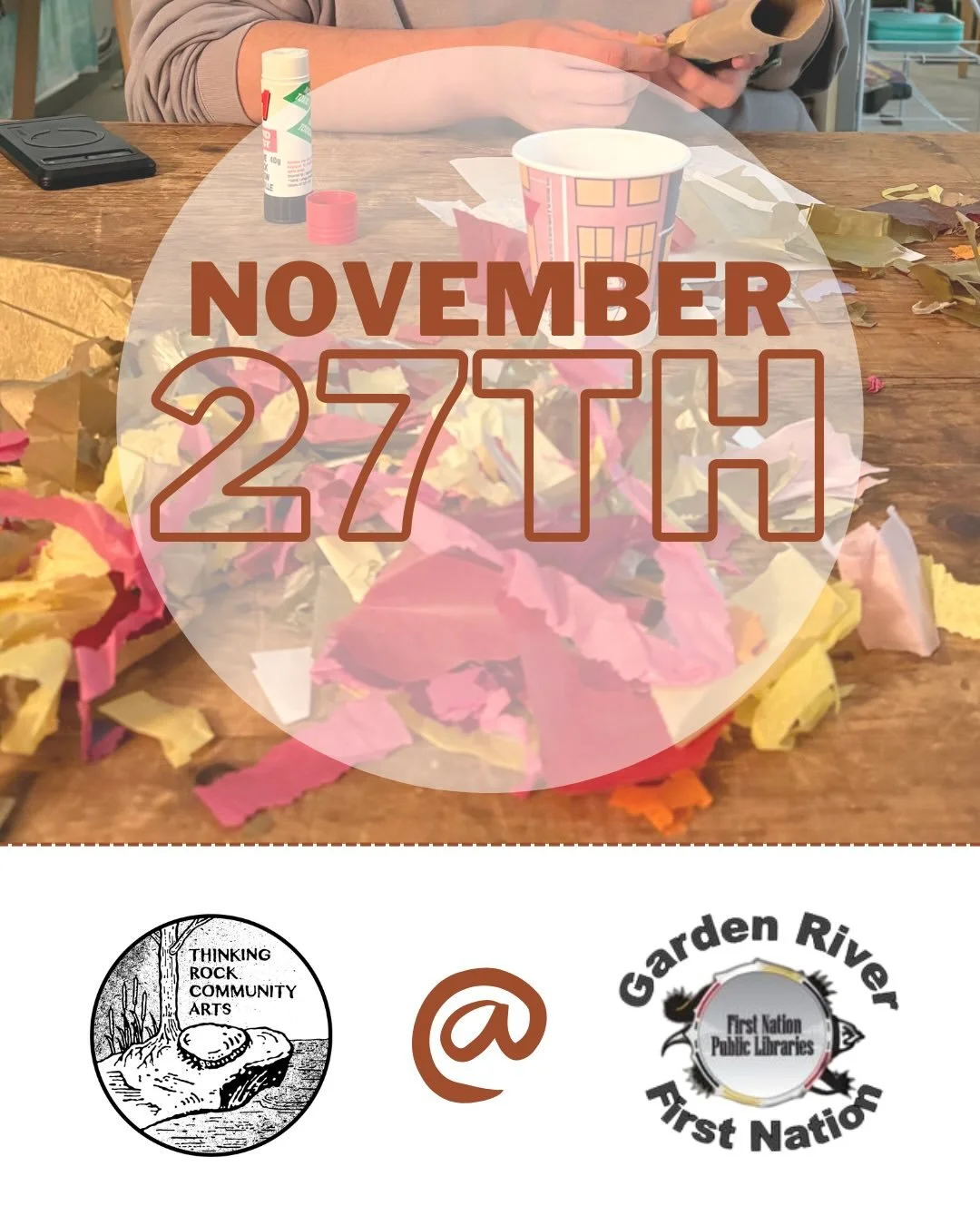 We&rsquo;re back at Ketegaunseebee First Nation Public Library (48 Syrette Lake Road, Garden River) this Thursday, November 27th from 4pm to 6pm for our next Social Fabric drop-in!
.
We&rsquo;ll be bringing some hands-on activities to make and do tog