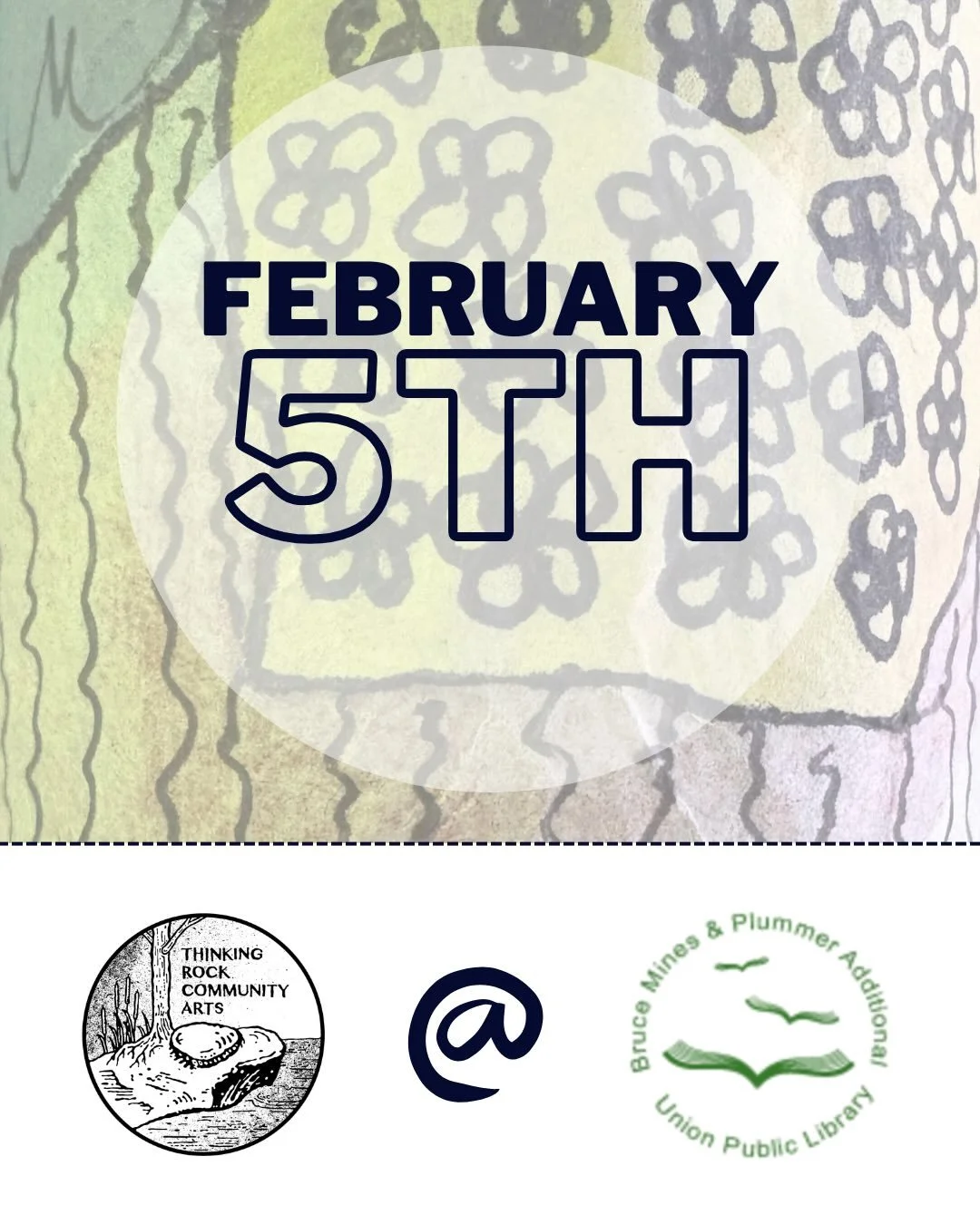 We&rsquo;re back at the Bruce Mines &amp; Plummer Additional Union Public Library (33 Desbarats St., Bruce Mines) on Thursday, February 5th from 3pm to 5pm for our next Social Fabric drop-in!
.
We&rsquo;ll be bringing some hands-on activities to make