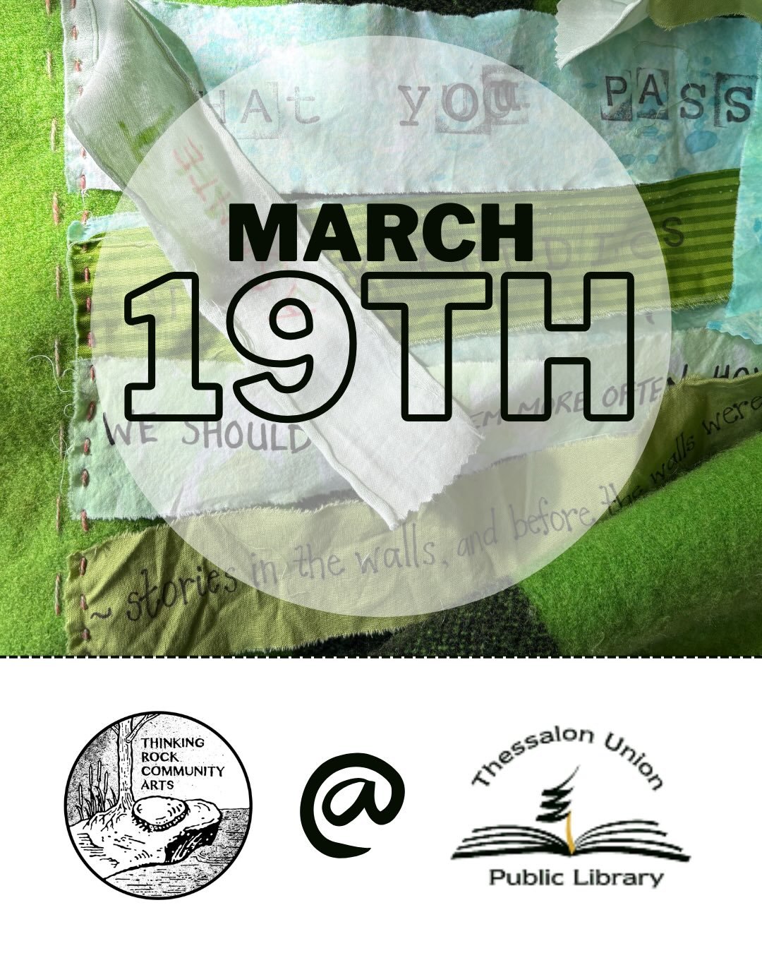 We&rsquo;re looking forward to our time at Thessalon Public Library this week! Join us there (187 Main St., Thessalon) on Thursday, March 19th from 4pm to 6pm for our next Social Fabric drop-in.
.
We&rsquo;ll be bringing some hands-on activities to m