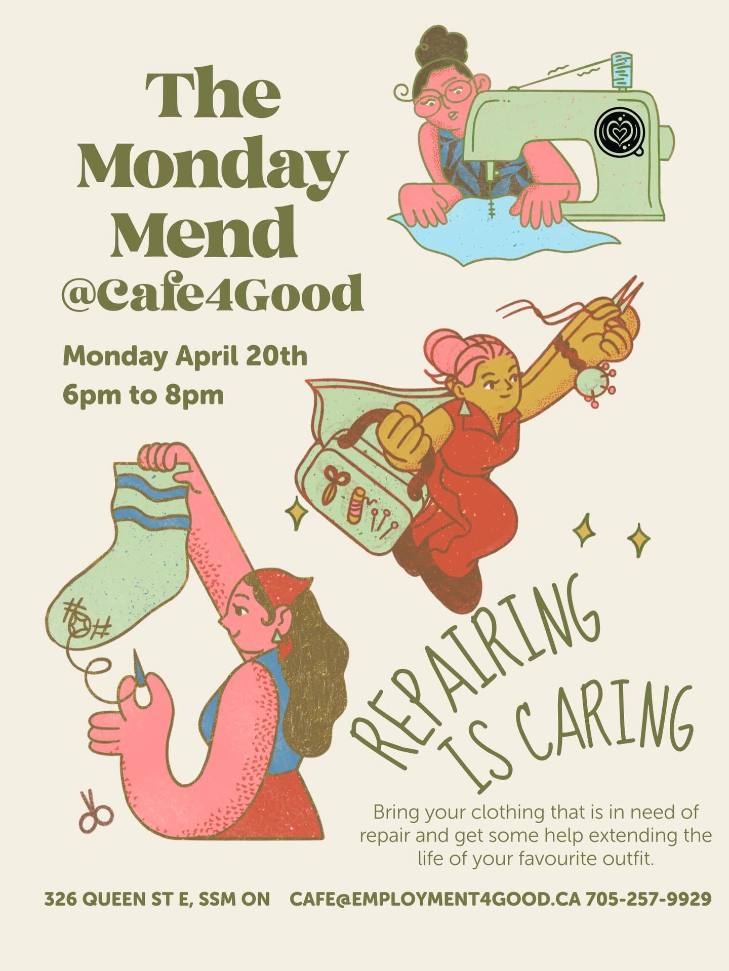 We&rsquo;re delighted to share that @thinkingrockca will be joining
@cafe4good for their next Monthly Mend!
.
We&rsquo;ll be bringing a prototype of our next art kit - a mending box - and we&rsquo;re calling out for community input on what to add to 