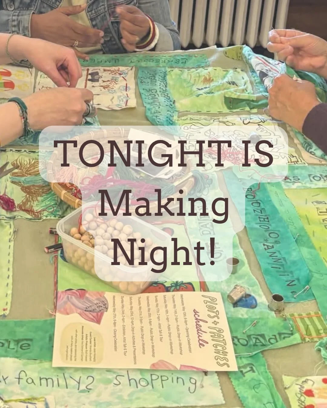 It&rsquo;s Tuesday, which means it&rsquo;s Making Night again! Join us this evening (May 19th), from 6:30pm to 8pm for something special.
.
At tonight&rsquo;s online-only Making Night, we&rsquo;ll host - alongside longtime collaborator and mentor, Ru