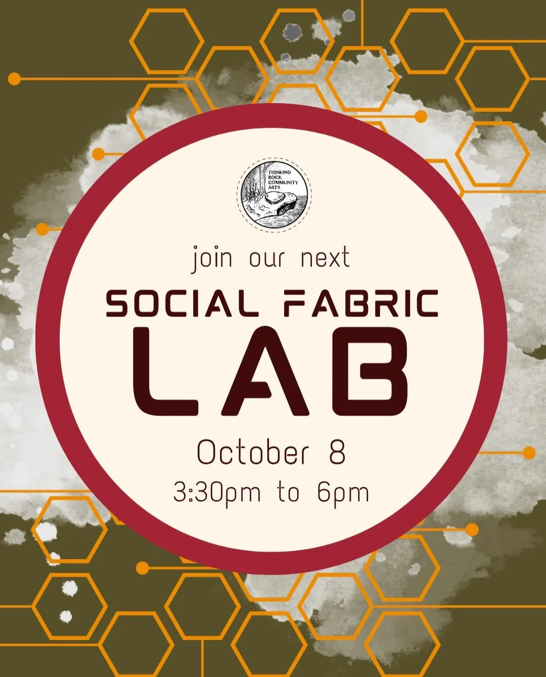Join our next Social Fabric Lab, coming up this Thursday, October 8th from 3:30pm to 6pm!
.
We&rsquo;ll gather at Thinking Rock HQ (199 Main Street, Thessalon, ON) to continue an aspect of our recent exhibition at @galerie_sans_clous - our &ldquo;Loo