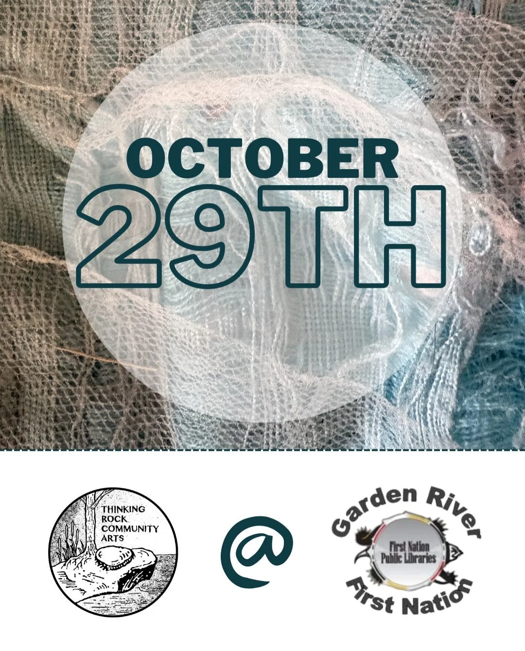 We&rsquo;re back at Ketegaunseebee First Nation Public Library (48 Syrette Lake Road, Garden River) this Thursday, October 29th from 4pm to 6pm for our next Social Fabric drop-in!
.
We&rsquo;ll bring some hands-on activities to make and do together t