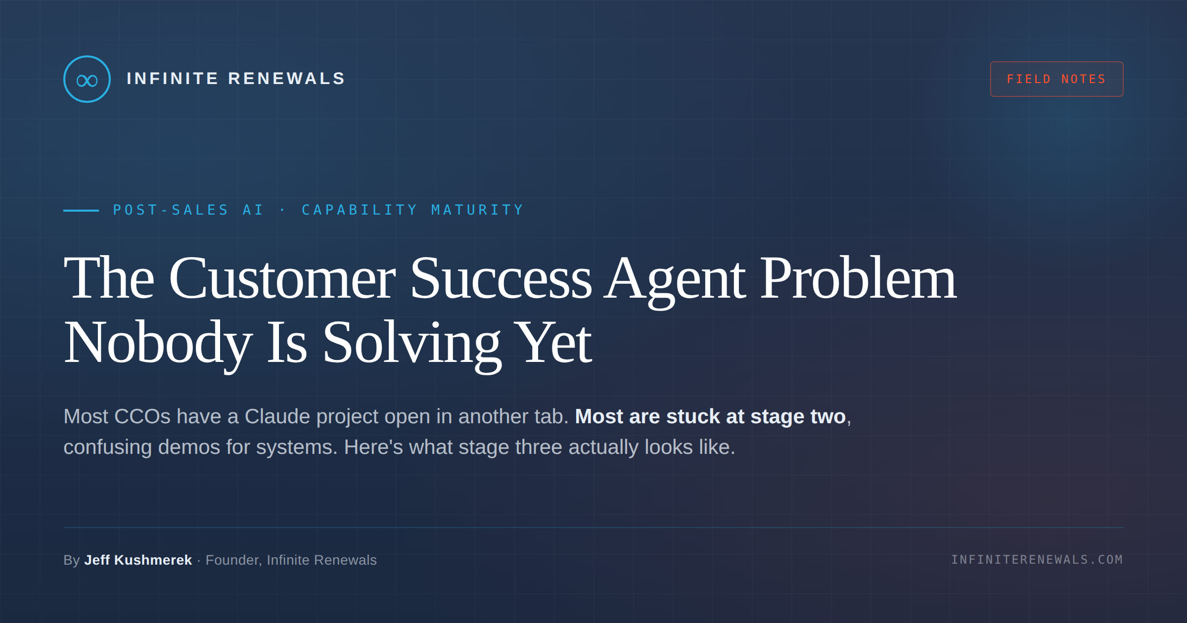 The Customer Success Agent Problem Nobody Is Solving Yet