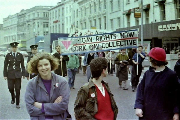Cork Gay Collective at the city’s 1985 May Day March. (Photograph by Kevin Doyle)