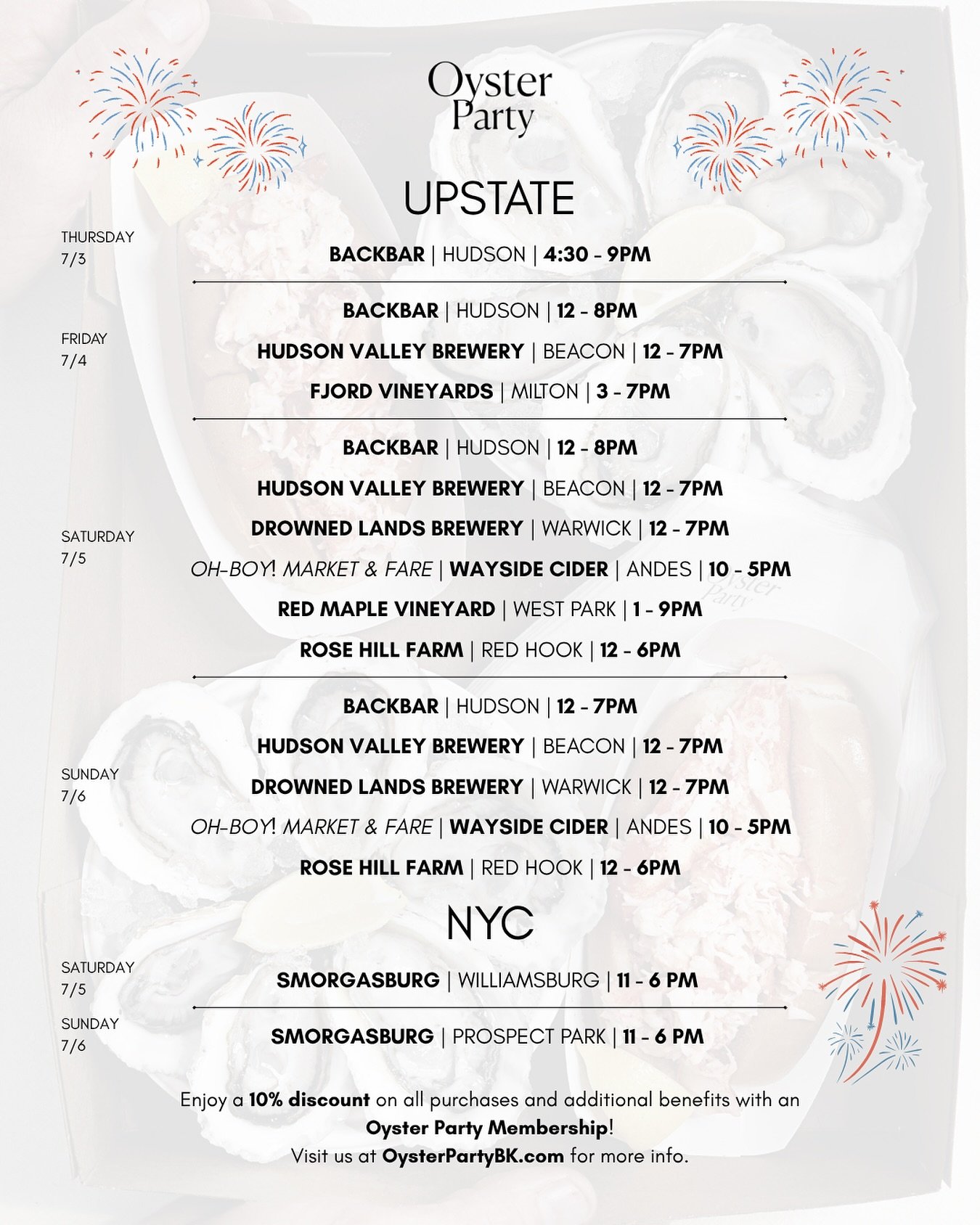 Forecast for 🎆 4th of July weekend is looking nice and summery, another good weekend for the books. Meet us outdoors and enjoy the days with us. 😎
