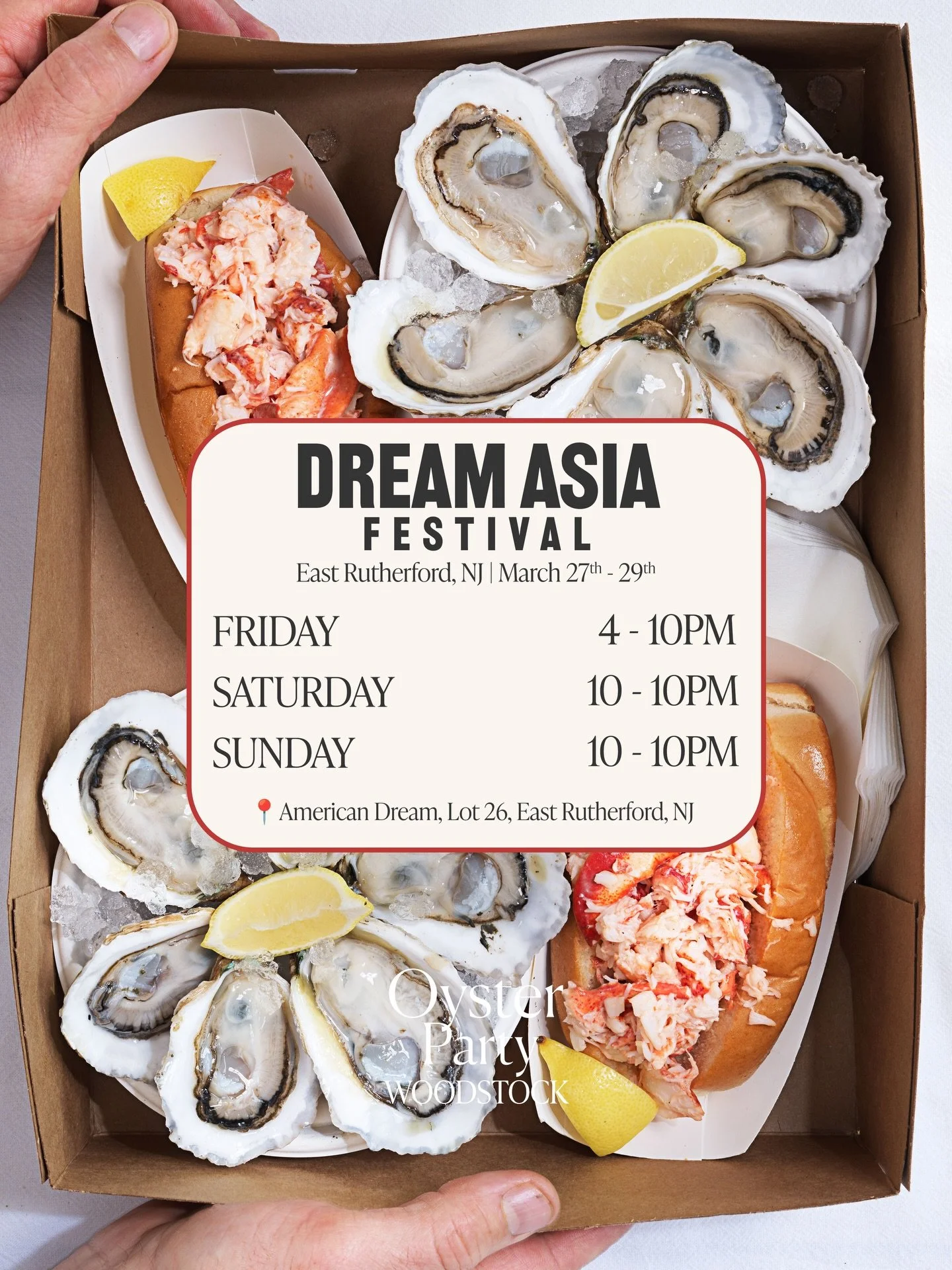 We are bringing the best east coast oysters and our famous lobster rolls to dream asia festival in new jersey this weekend!! Get your tickets @ Dreamasiafest.com 🦪🦞