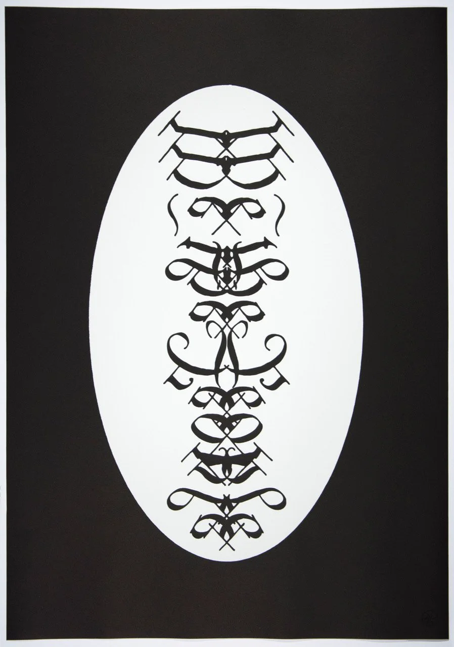 Tim McMichael (b. 1972),
Constitution, 2017,
Relief print on Rives BFK paper,
Edition of 8,
29 x 21 inches