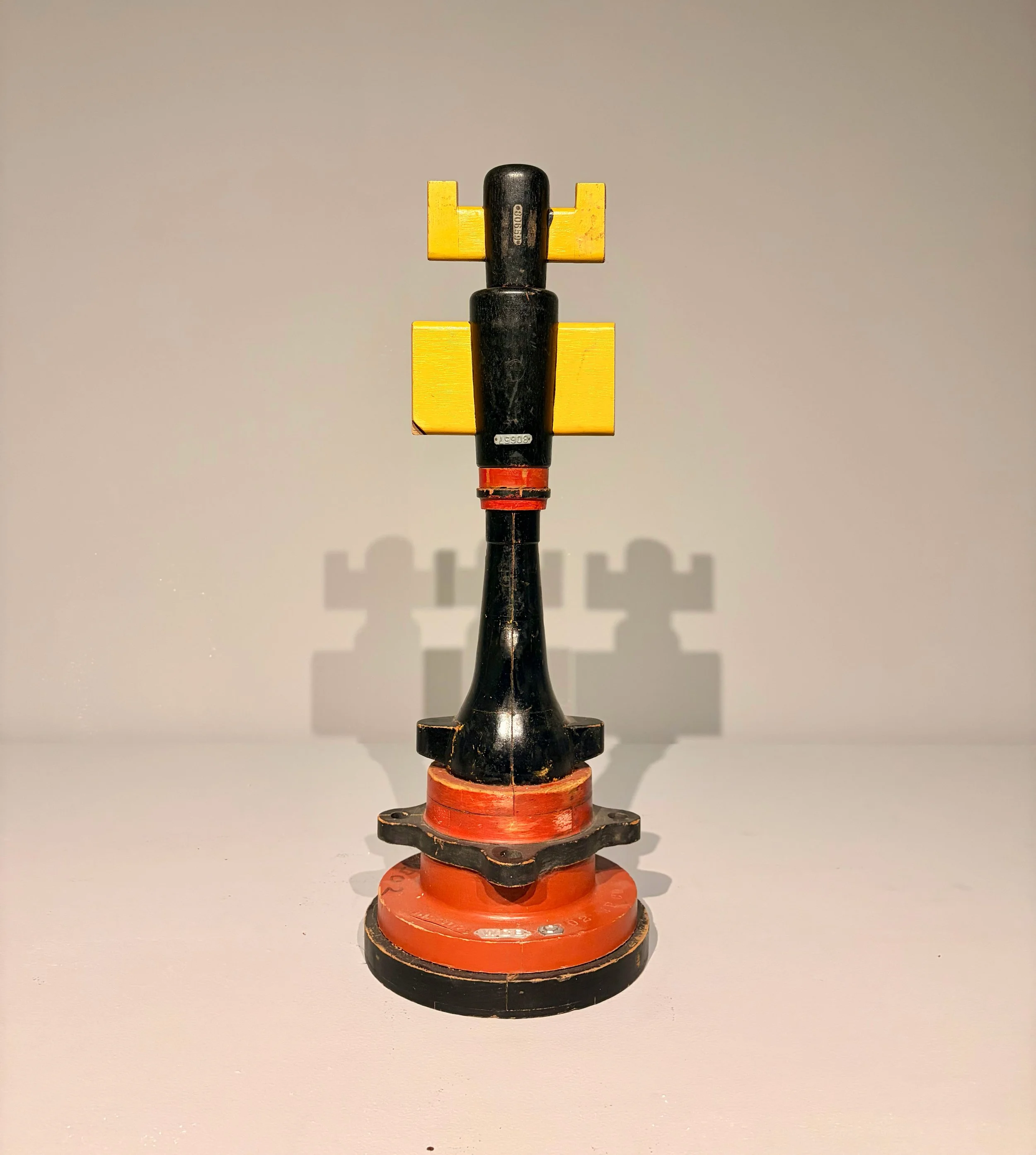 Water Buffalo Queen Totem, 2025,
Wood-milled industrial foundry patterns,
27 x 10 x 10 inches