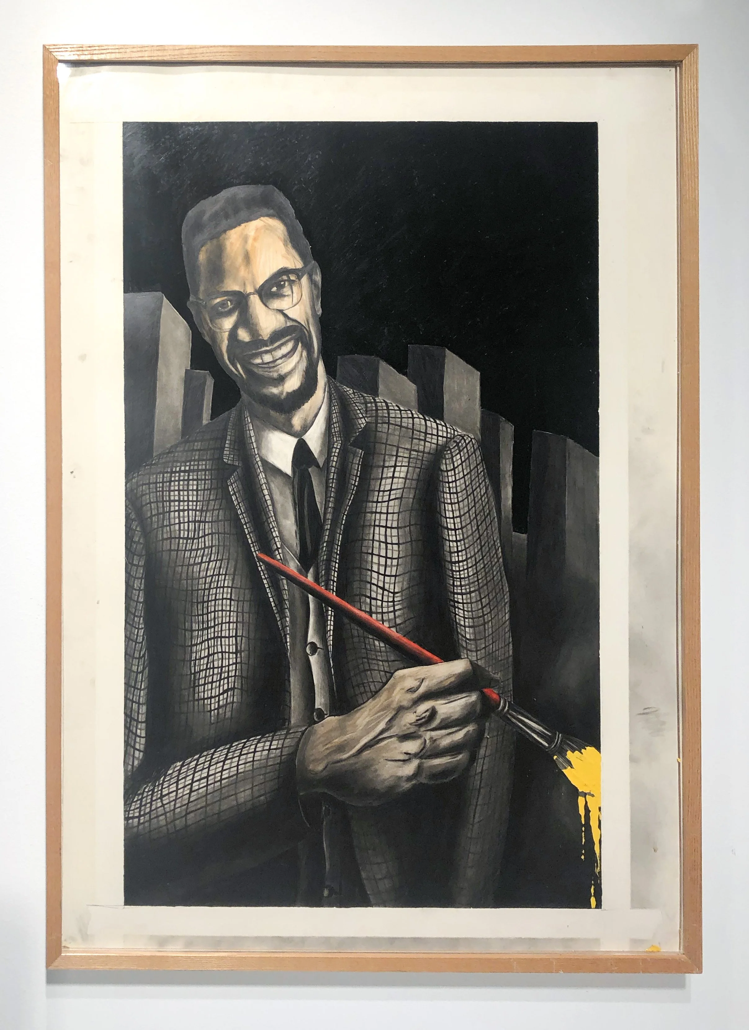 Sue Coe_Malcolm Smiling_1986_Mixed Media on Paper_H30xW22in.jpg