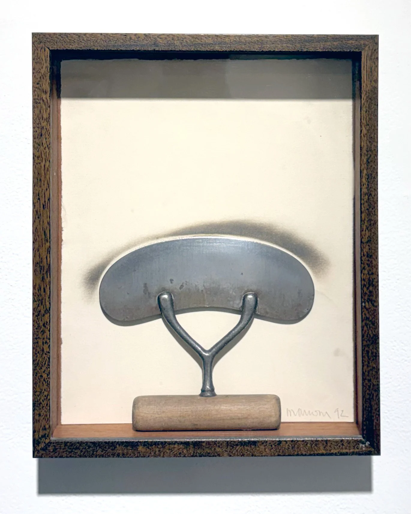 Tool to Make a Drawing, 1992,
Aluminum, wood, graphite on paper,
11 x 9 inches