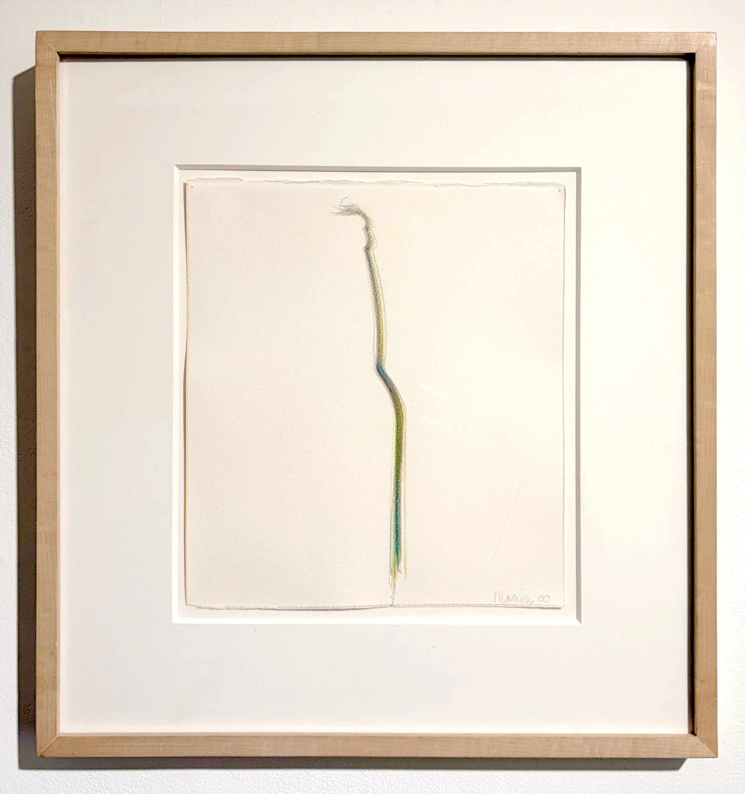 Drawing as Far as I Can Reach (Fingernail Drawing), 2000,
Color pencil on paper,
10 1/2 x 9 1/2 inches