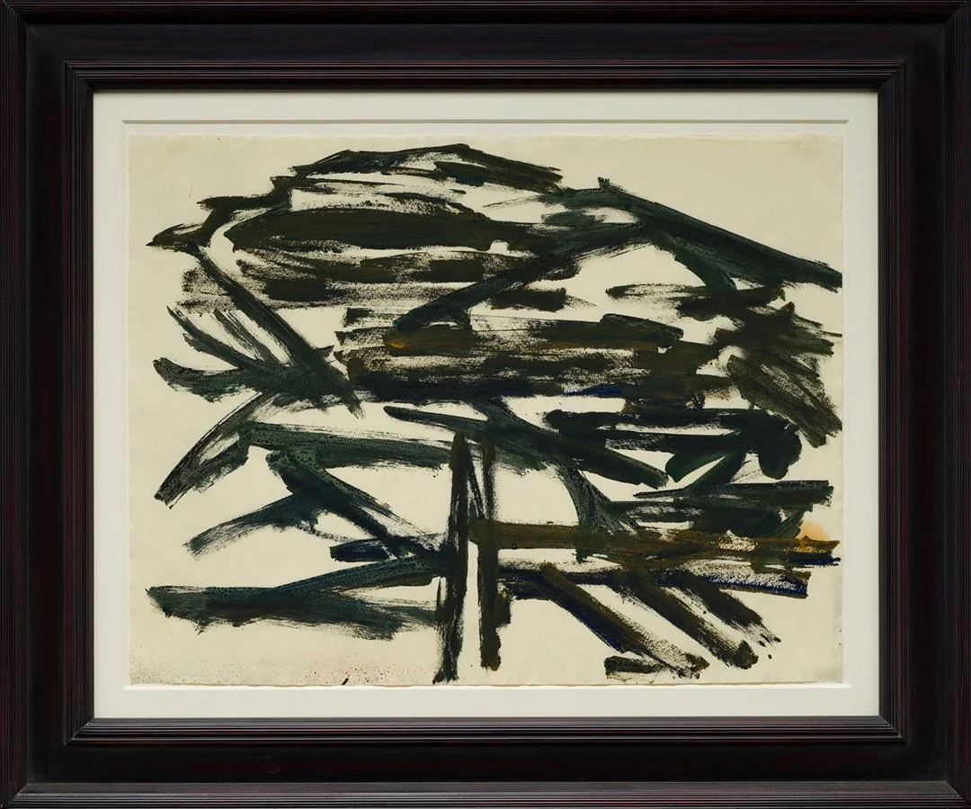 DAVID SMITH (1906–1965), Untitled, (Voltri 2), 1962, Green egg ink with oil overlay on paper, 19 x 24.5, inches, Signed & dated lower right, Estate No. 73-62-2