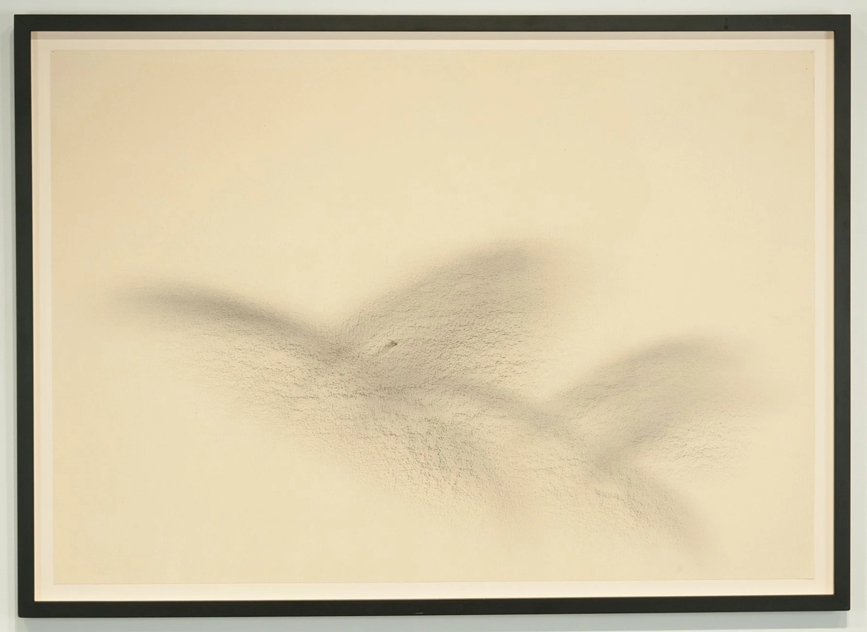 Double Drum Brush Drawing, 2000,
Steel on sandpaper,
Paper: 24 1/2 x 35 1/2 inches,
Frame: 27 3/4 x 35 1/2 inches