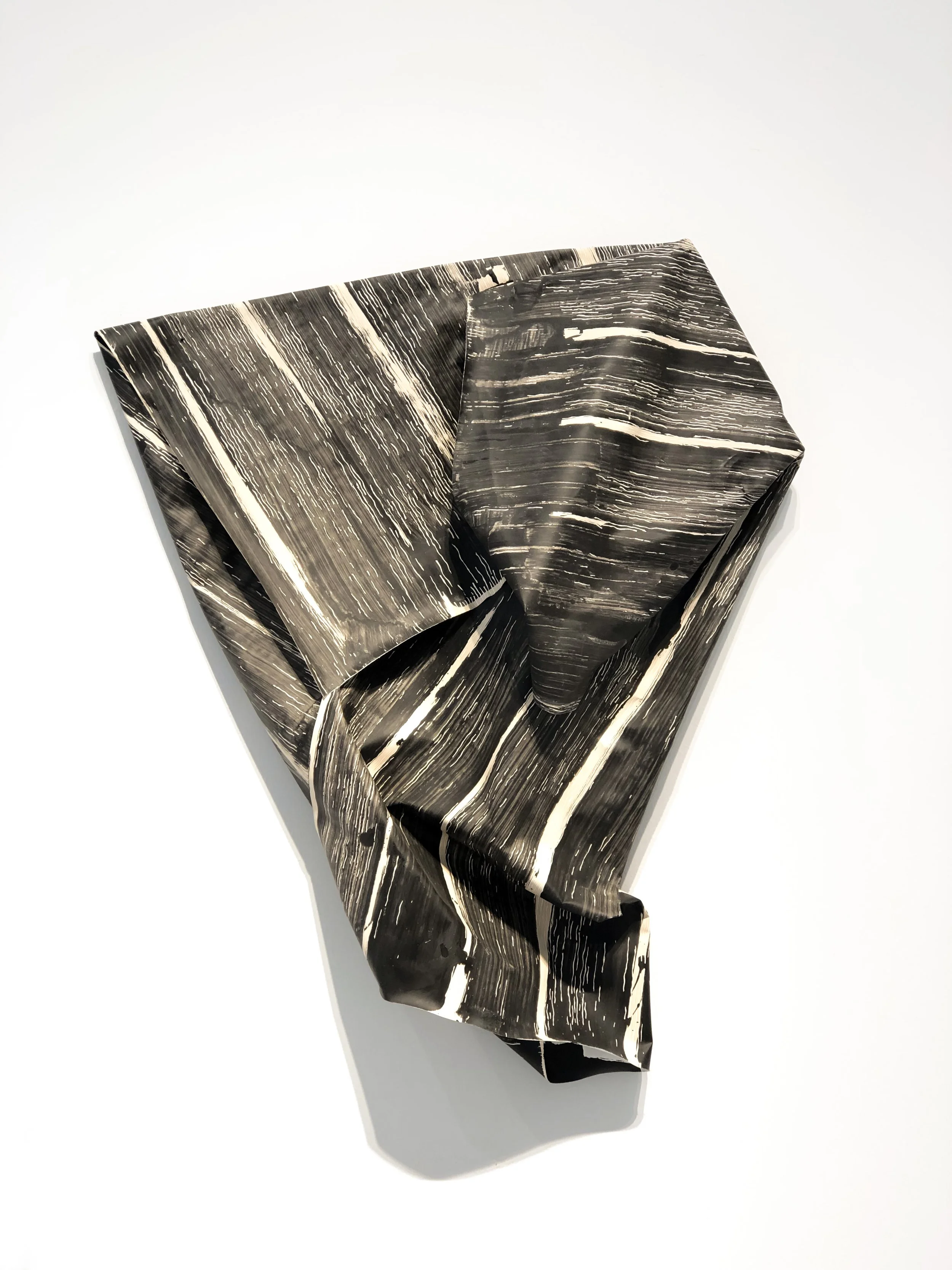 Allie McGhee (b. 1941),
Untitled, 2019,
Acrylic, enamel, vinyl,
Signed & dated verso,
42 x 32 x 2 1/2, inches