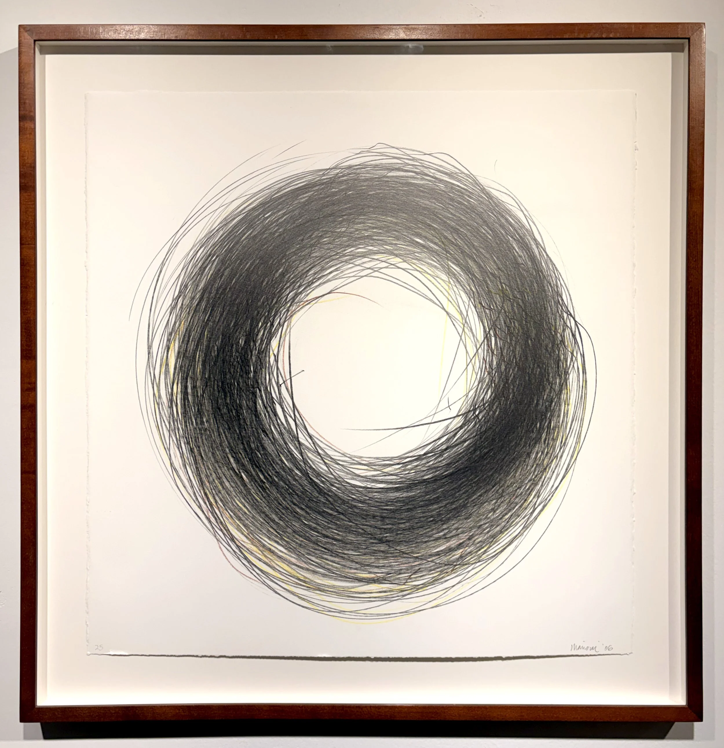 Out of Body Drawing (#25 Clock), 2006,
Pencil and color pencil on paper,
23 1/4 x 22 1/4 inches