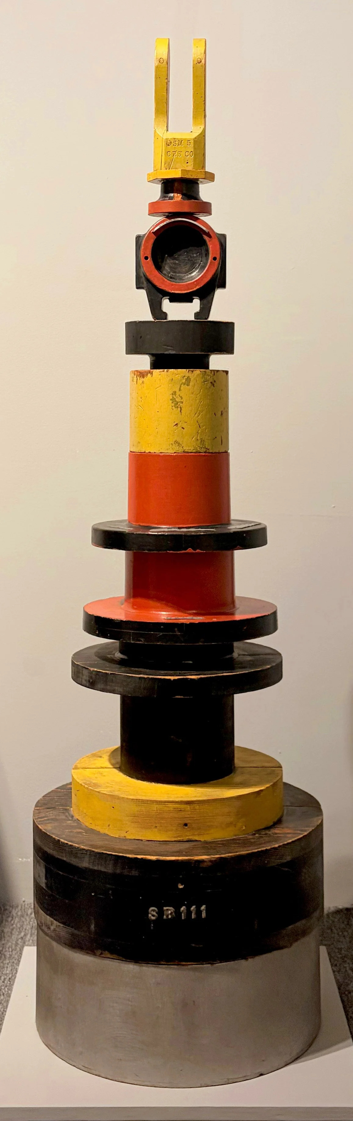 Yellow Bunny on Pedestal, 2025,
Wood-milled industrial foundry patterns,
56 x 16 x 16 inches