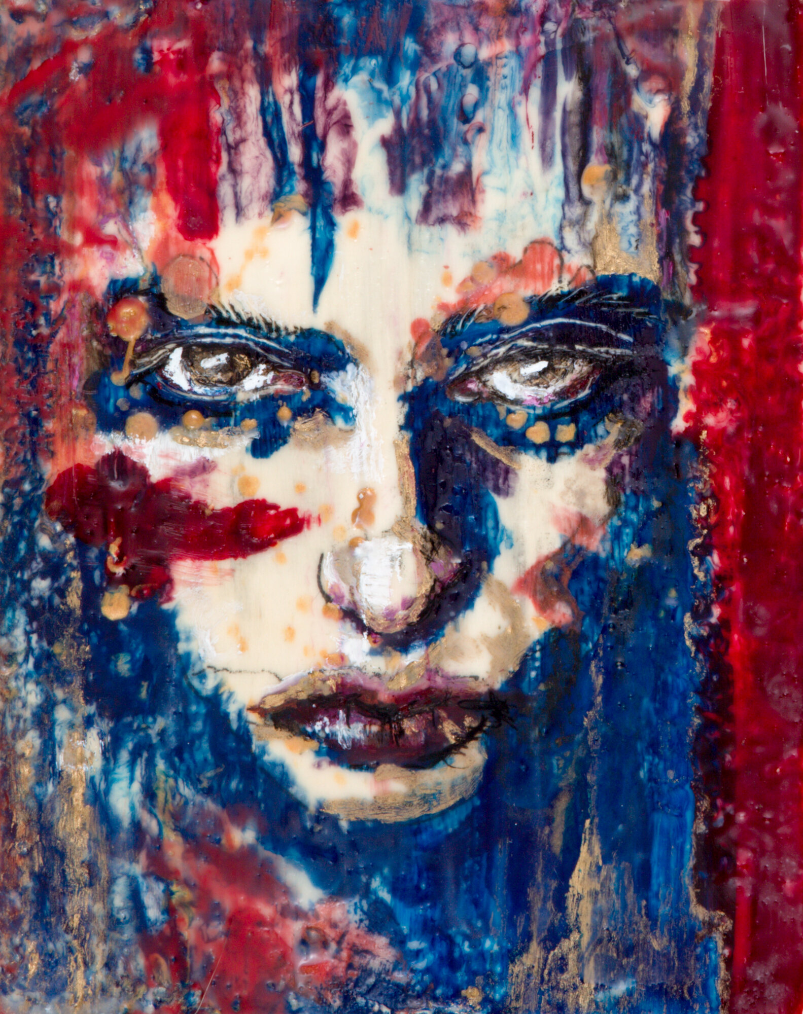 portrait in wax angry girl