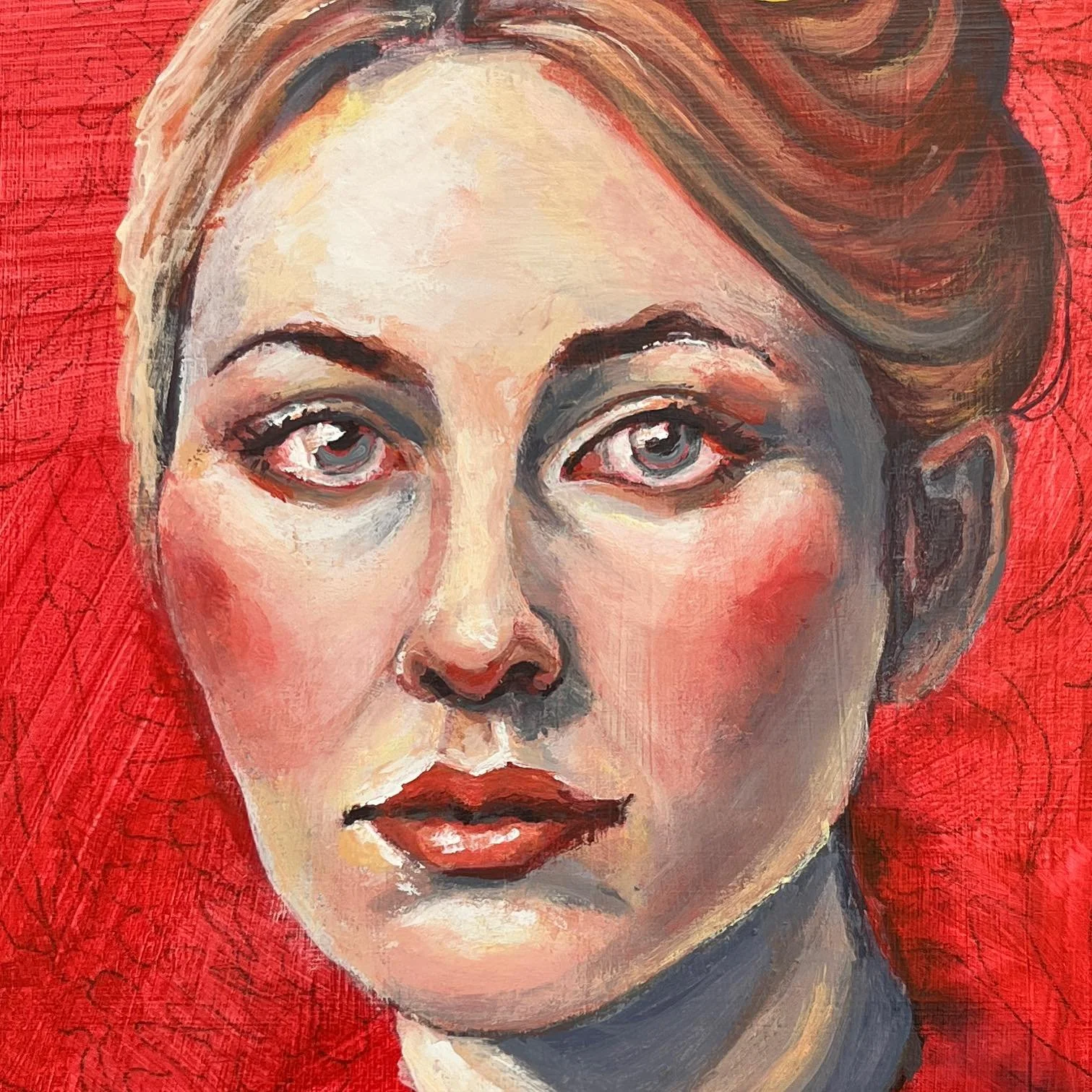 My new WIP. Or as I like to call it lately WINP. ( work in no progress&hellip; sigh) Acrylic on cradled wood panel.