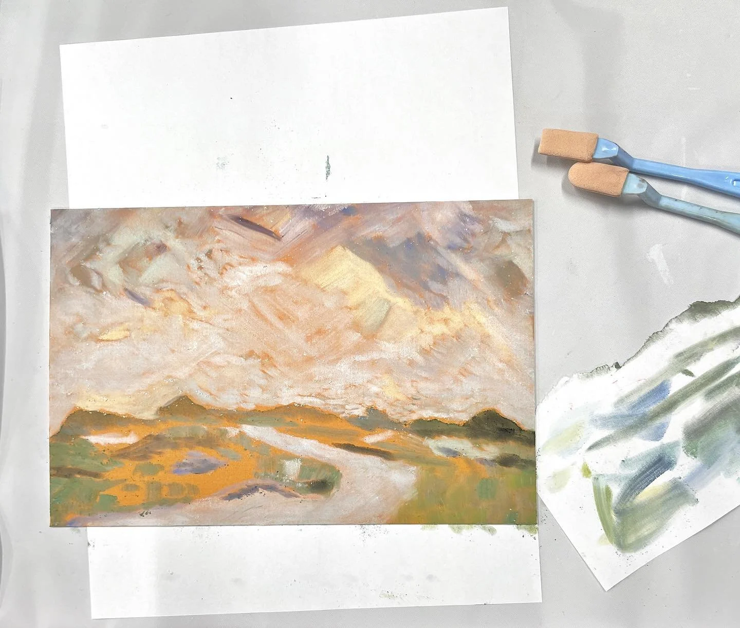 Student work in pan pastel. Everyone has a style created by colours they love, a way they move their art tool, the subjects they choose. What is yours?
