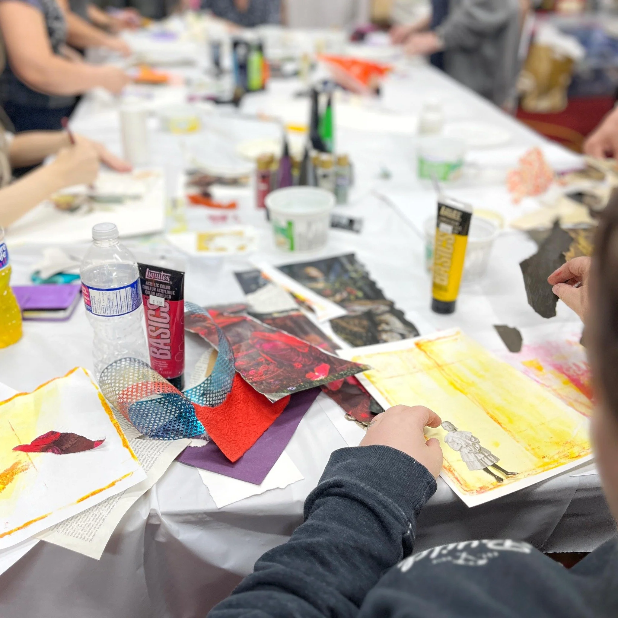 The joy we create when we messily play. Look at that table! Ooof! So much creativity happening!