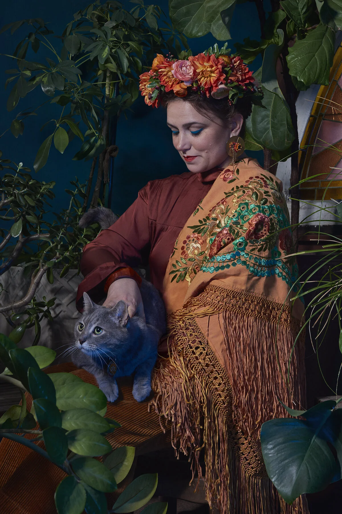 Aby Algueseva's Frida Kahlo portrait retouched by Glass Retouching.
