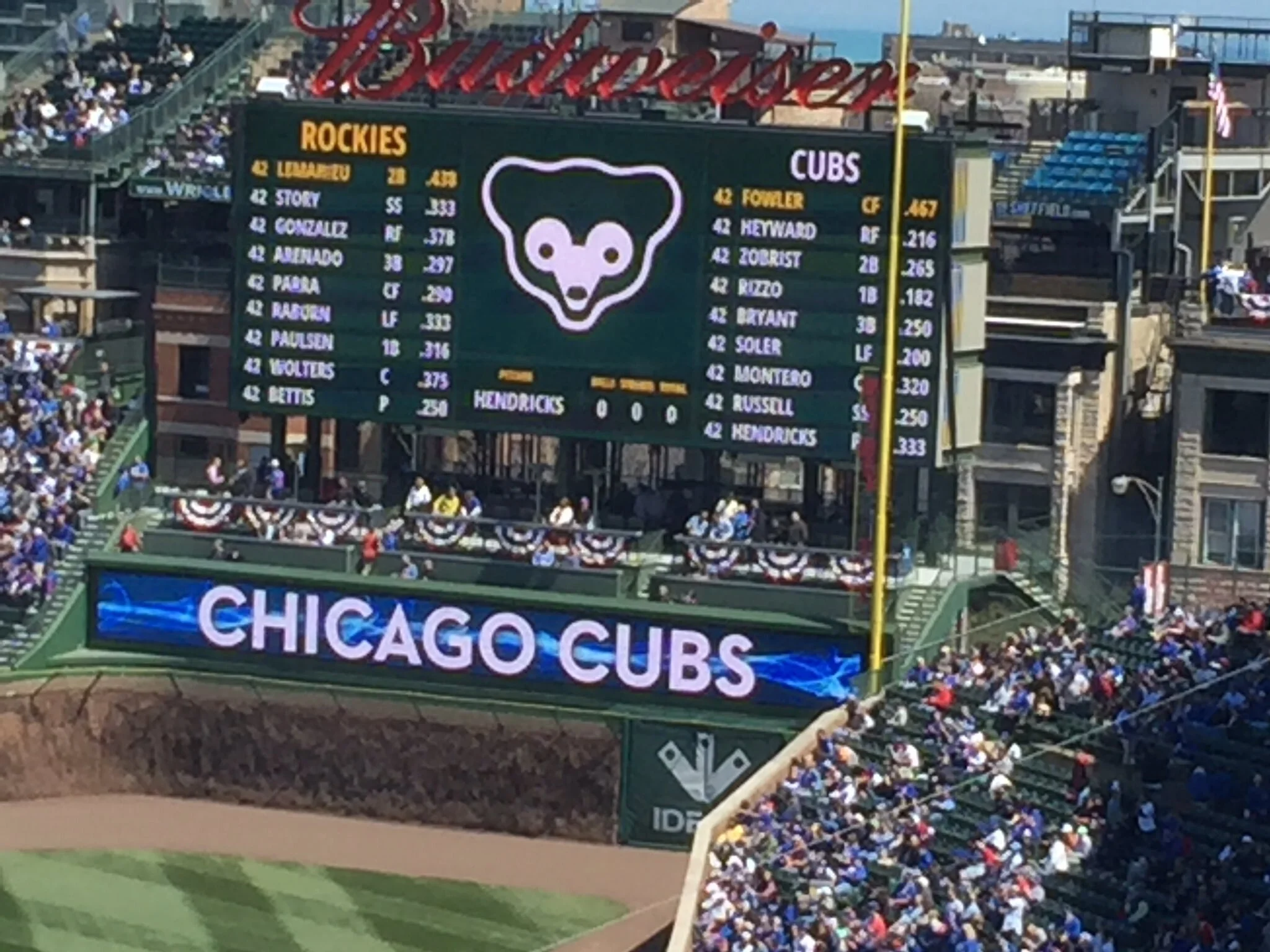 Everyone wears Jackie Robinson’s No. 42 once a season to honor the color barrier breaking.