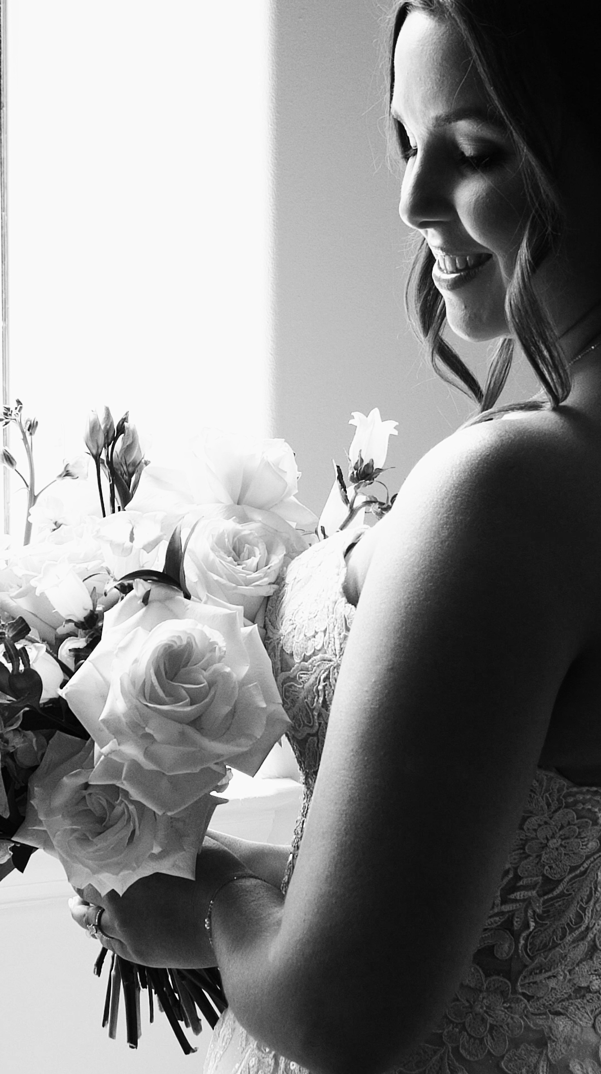 Bride holding her wedding bouquet, captured by Zimmerman Videography in Pennsylvania