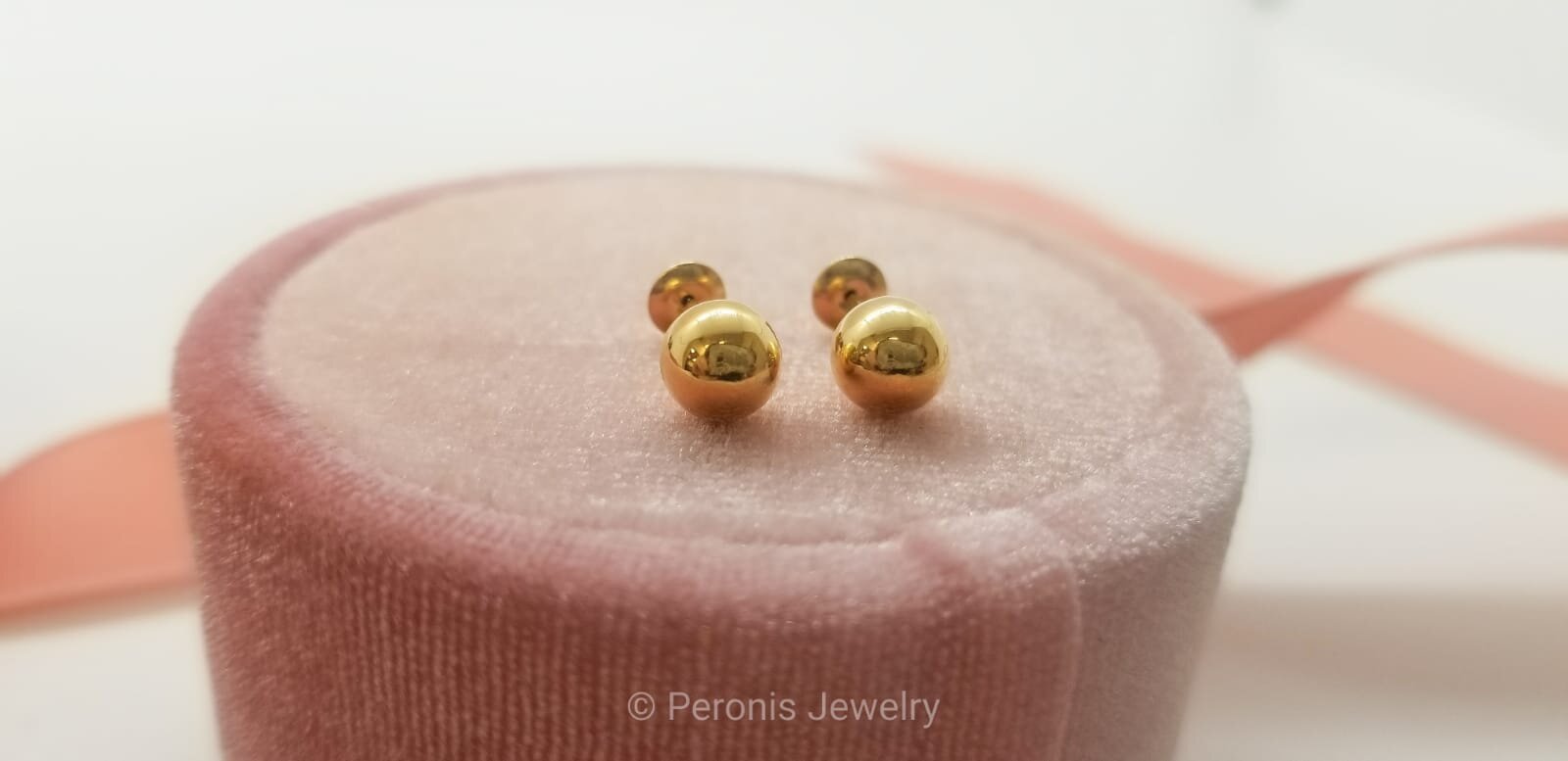 18K 4MM BALL EARRINGS