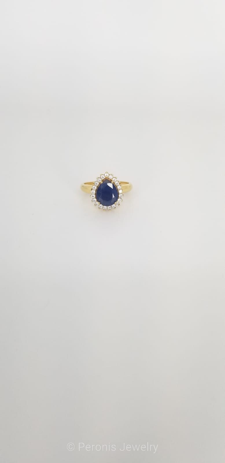 18KY Solid Gold Indian Sapphire