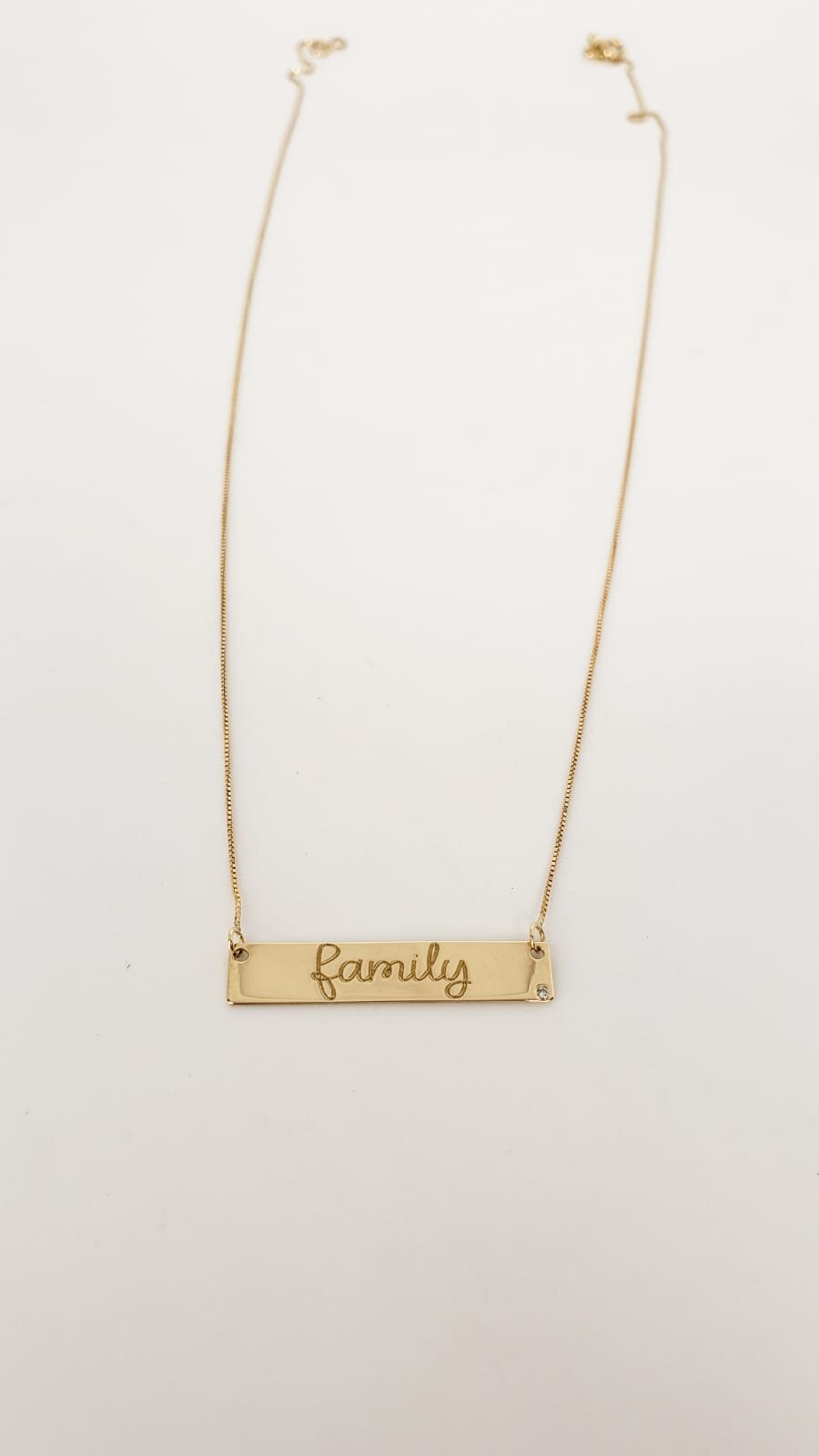0.01ctw Bar Necklace