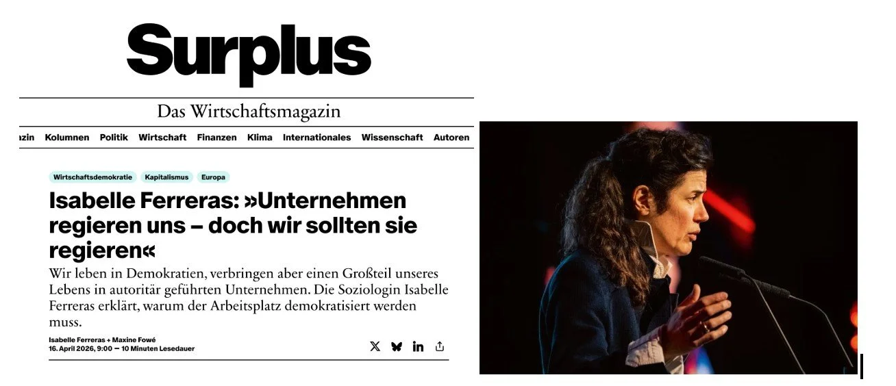  Surplus. Isabelle Ferreras: »Unternehmen regieren uns – doch wir sollten sie regieren«