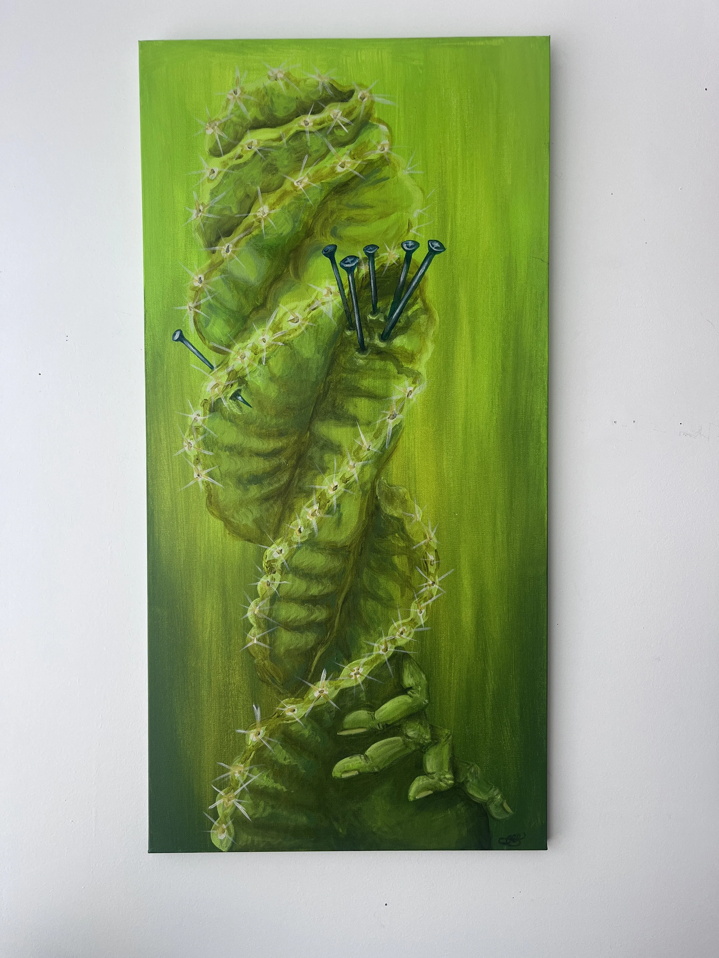 GENTLY XI -- 16"x36" acrylics on canvas
