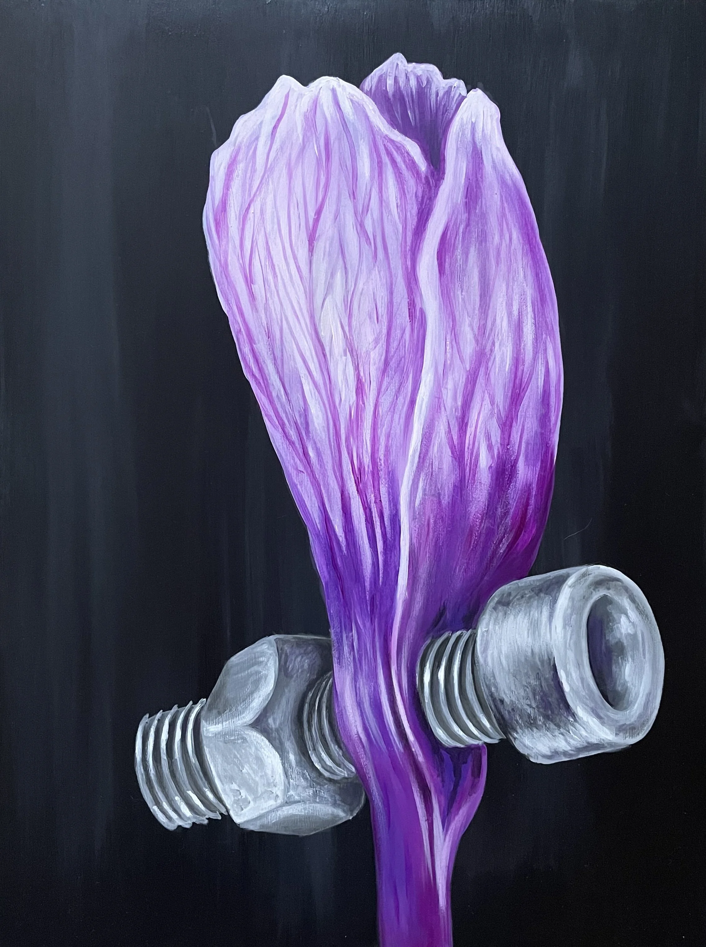 "Gently II" 12" x 18" acrylics on wooden panel