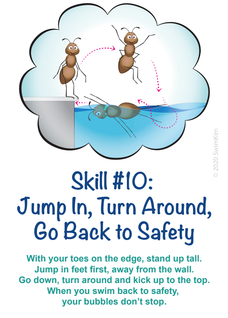 DIY Teach Your Child How to Swim Skill #10: Jump In, Turn Around and Go ...