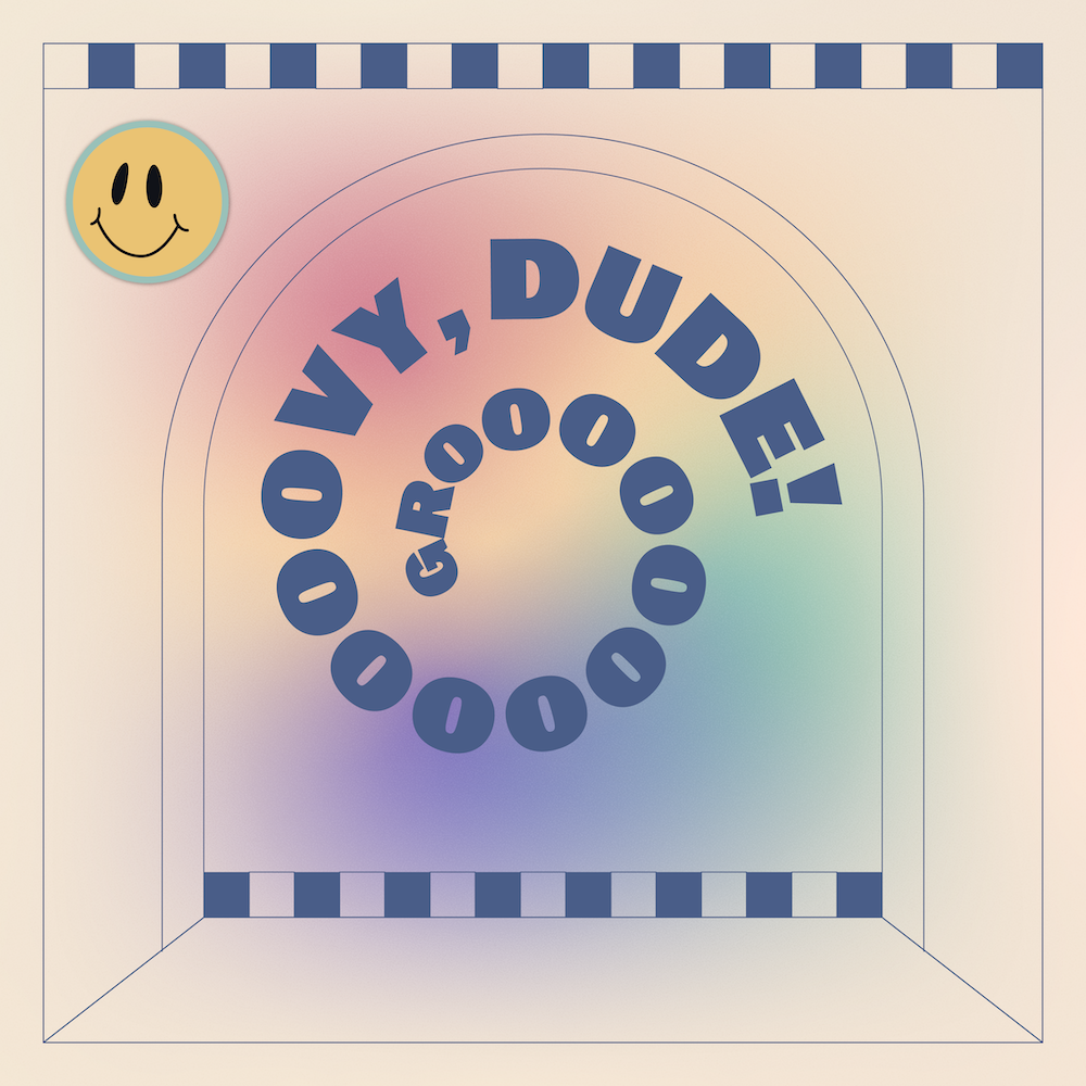 Groovy, Dude! Exhibit, 2021, vinyl stickers, printed work, dimensions variable
and POSCA markers / Washburn Gallery
