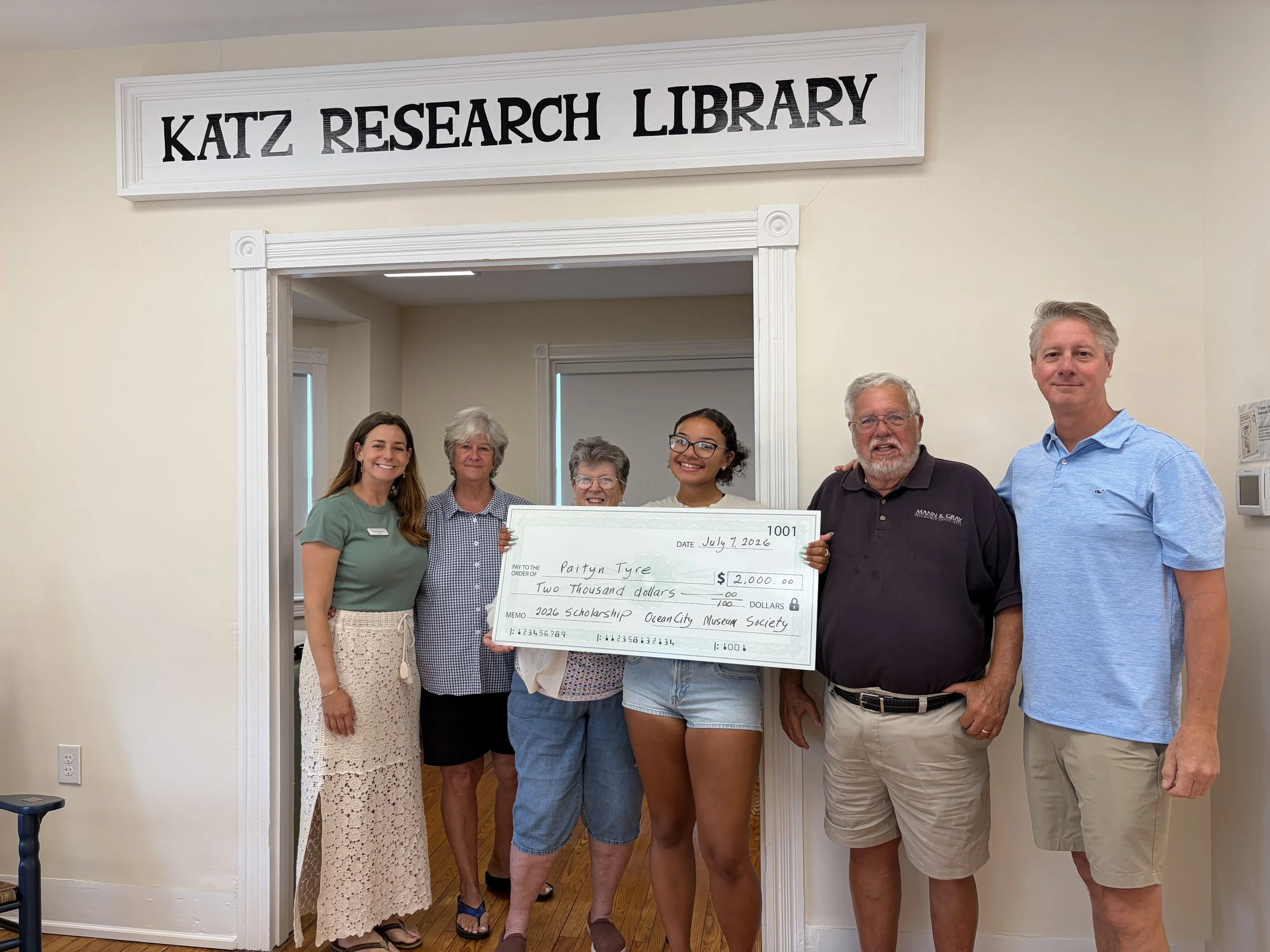 2026 Scholarship Recipient: Paityn Tyre of Stephen Decatur High School; Essay Topic: Living in the Blueprint: How a Worcester County School Board Office Holds a Secret History (To read Paityn's essay, click image above)