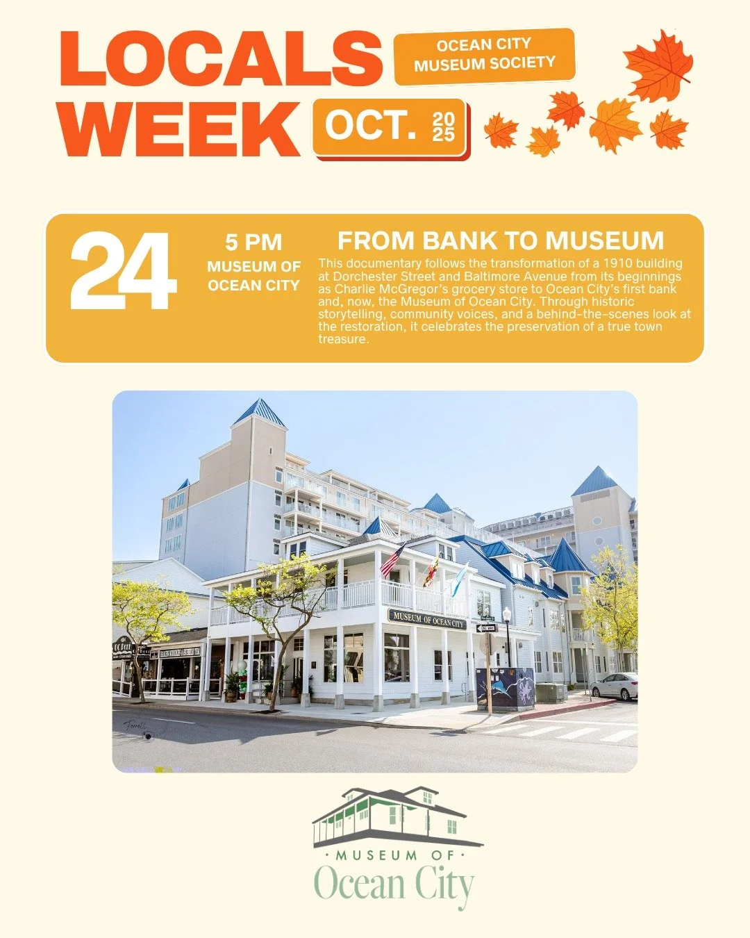 LOCALS WEEK! 
Have you reserved your seat for this Friday's showing of &quot;From Bank to Museum: the evolution of the bank building &quot;. A documentary produced by @unscenepro , following the transformation of a 1910 building through the preservat