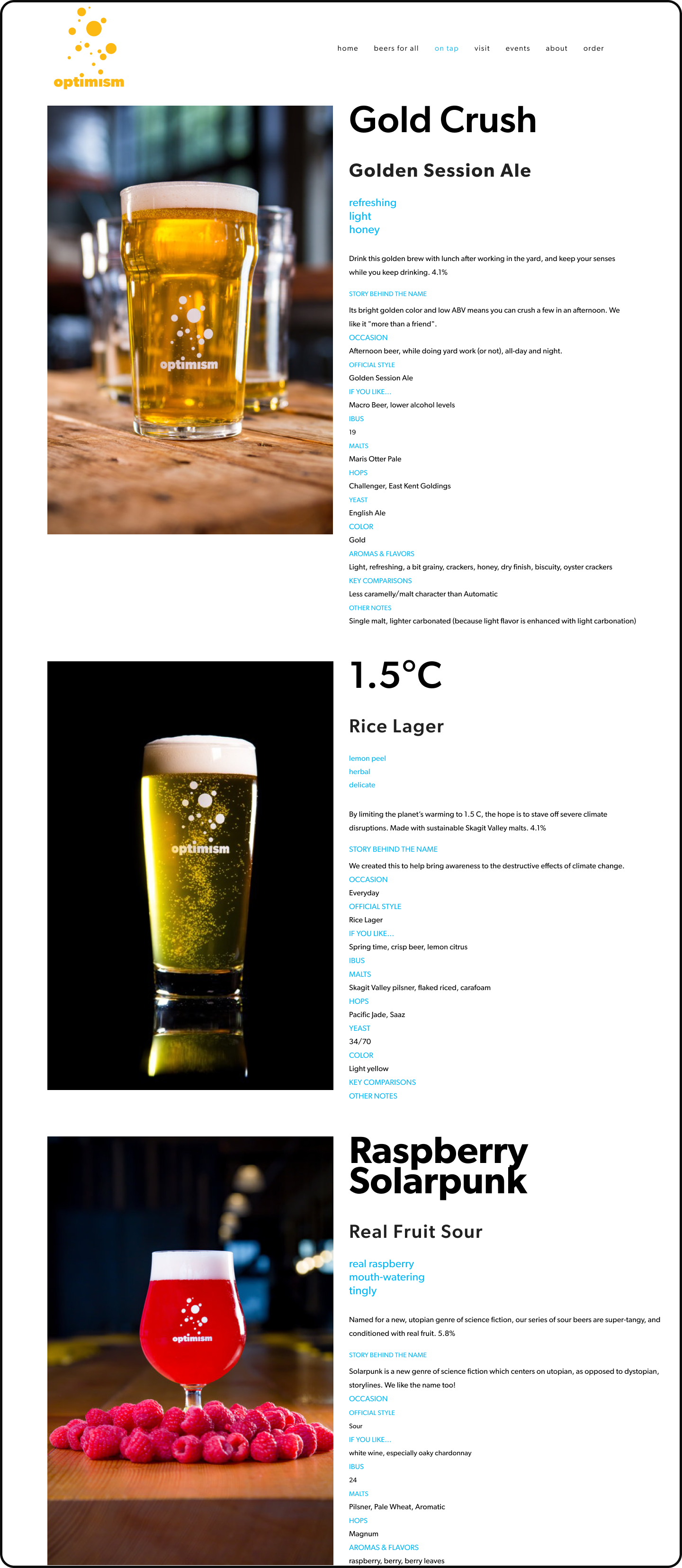 Old - tap list