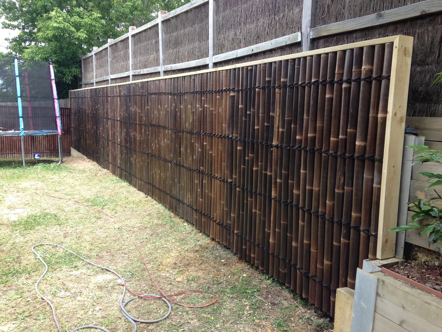 Completed timber fencing project