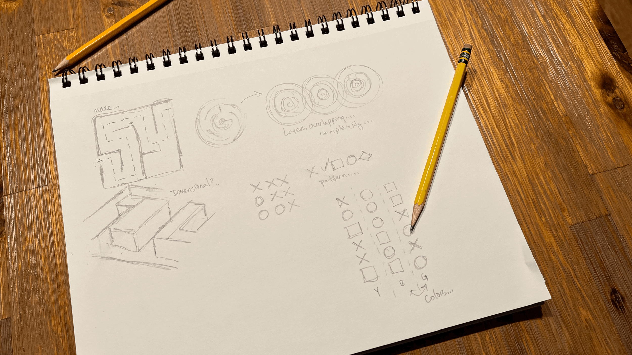After reading the copy and having some conversations with the writer, I began by sketching. Some of the ideas and phrases the SME used were my starting points: Trying to evaluate a sales tax software solution is like trying to navigate a labyrinth.